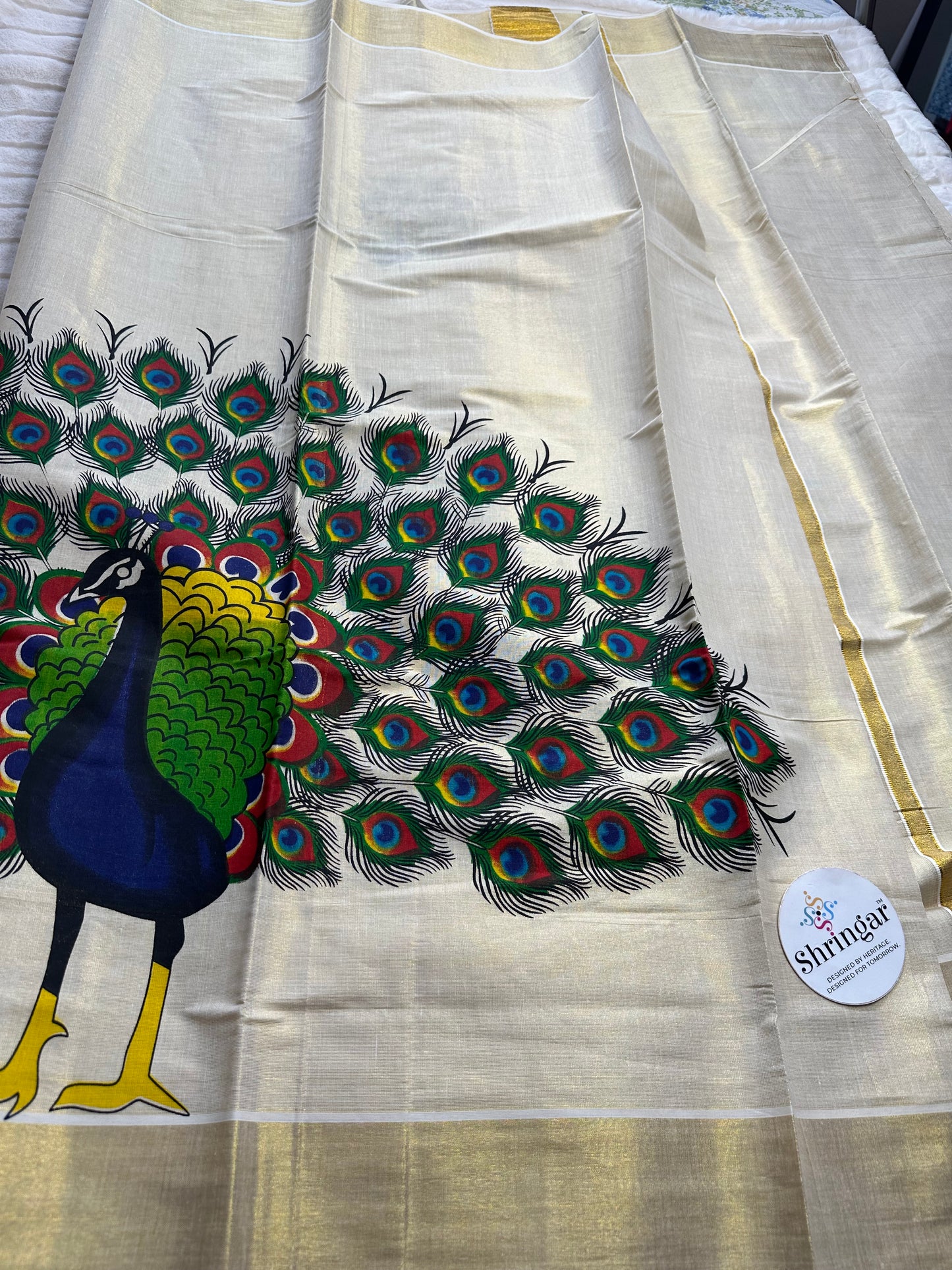Kerala Saree with Blouse Fabric