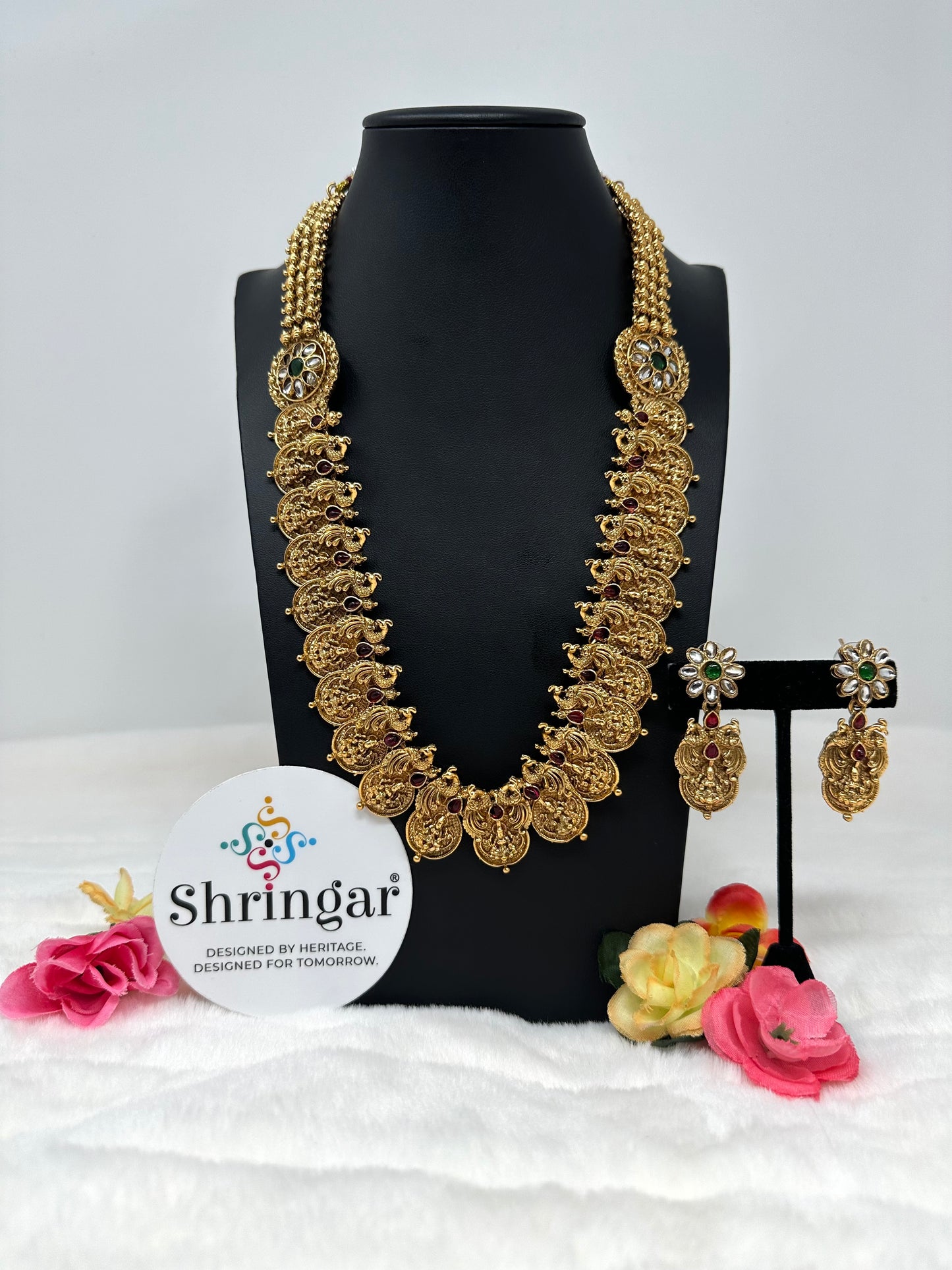 Traditional Peacock Temple Jewelry