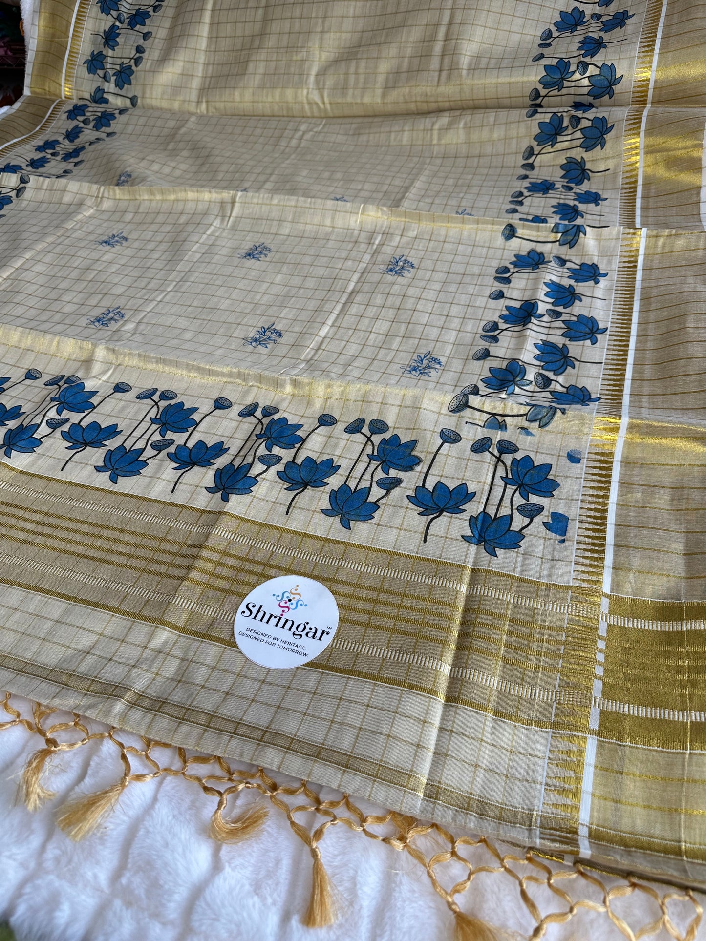 Kerala Saree With Blouse Fabric