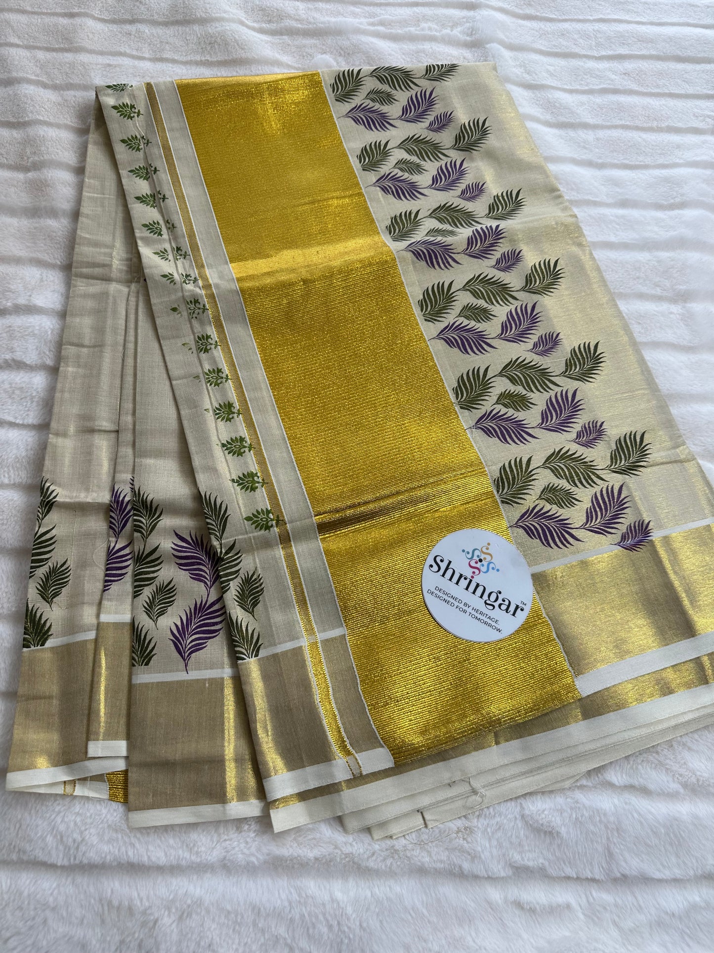 Kerala Saree with Blouse Fabric