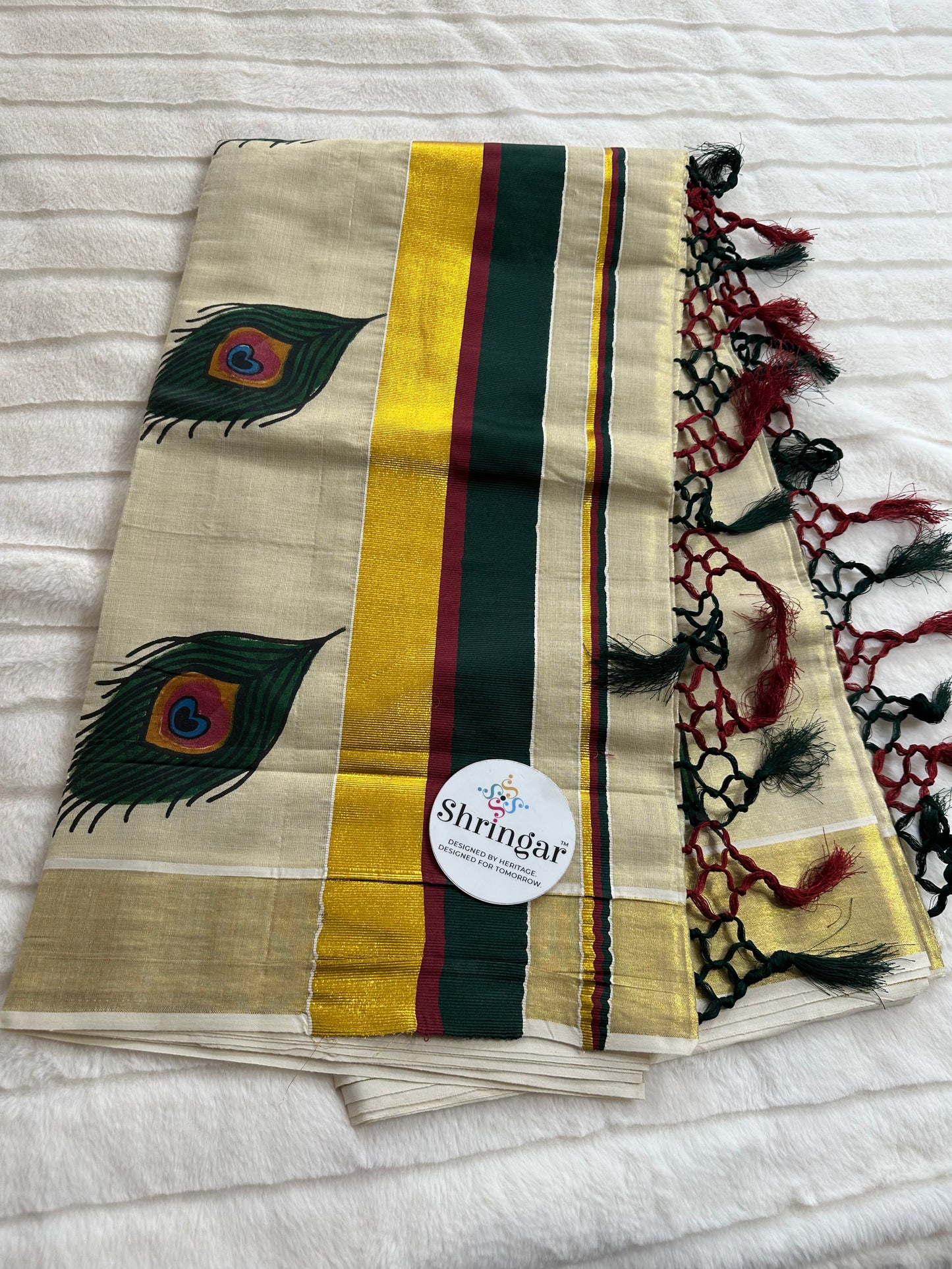 Kerala Saree with Blouse Fabric