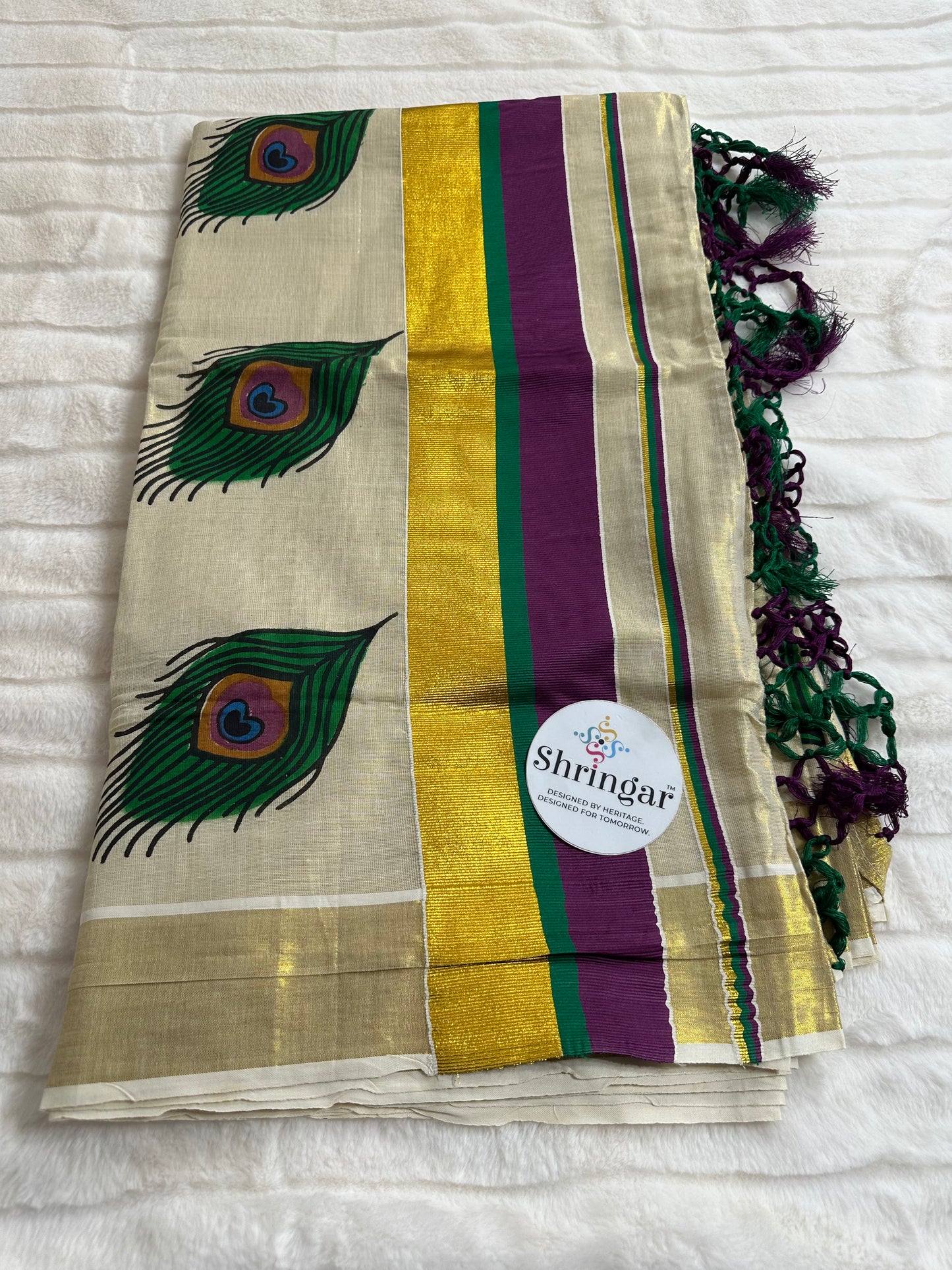Kerala Saree with Blouse Fabric
