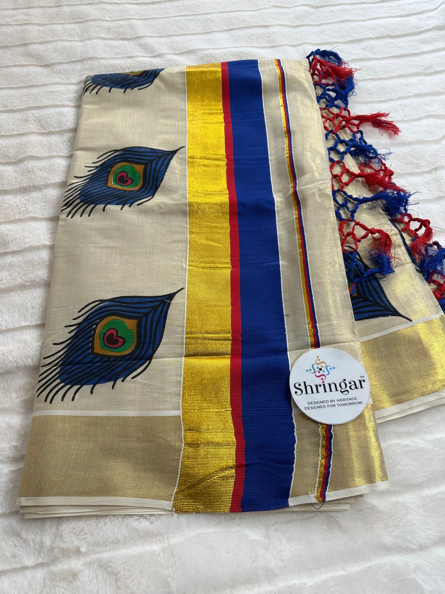 Kerala Saree with Blouse Fabric