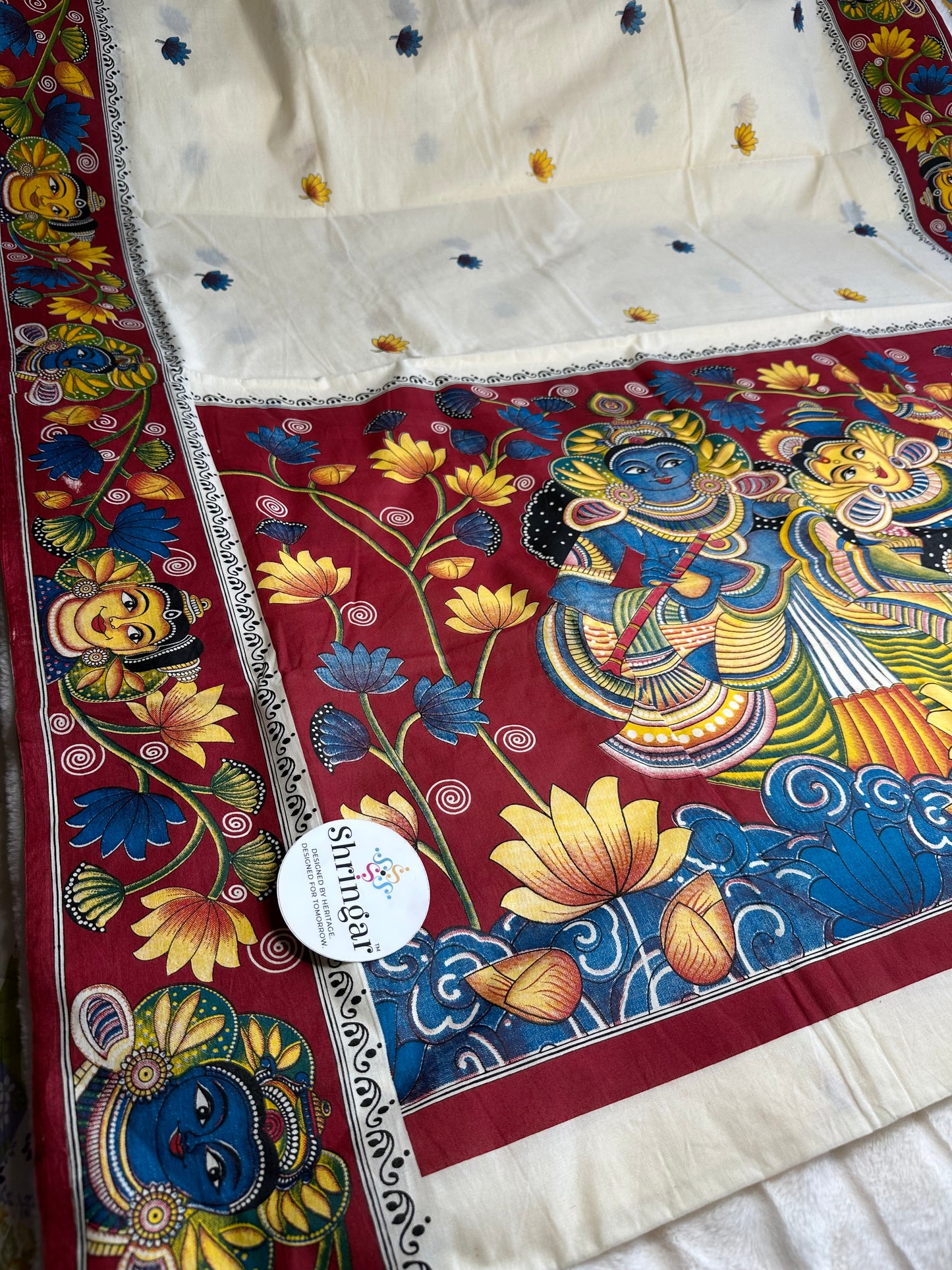 Kerala Saree with Blouse Fabric