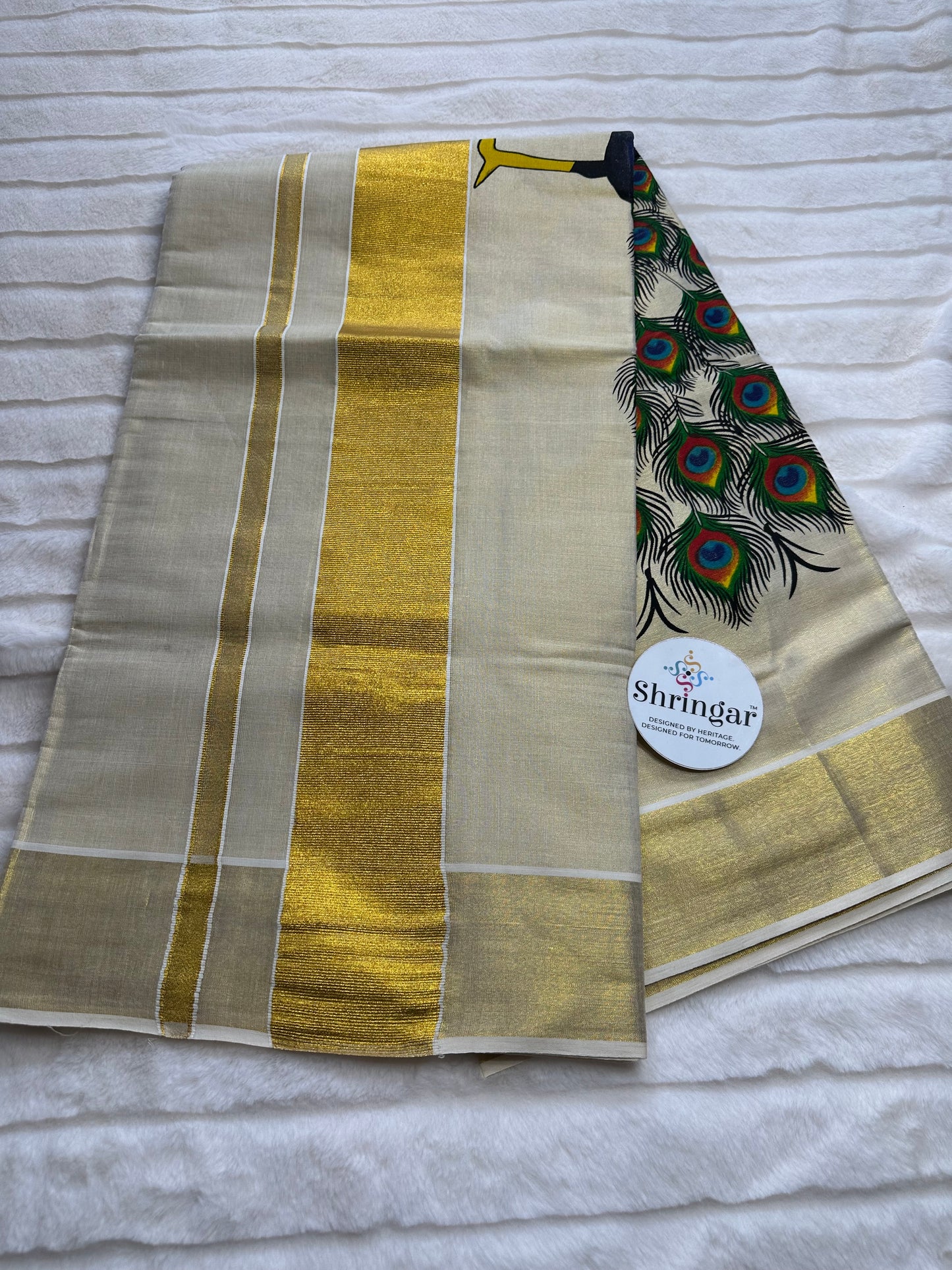 Kerala Saree with Blouse Fabric