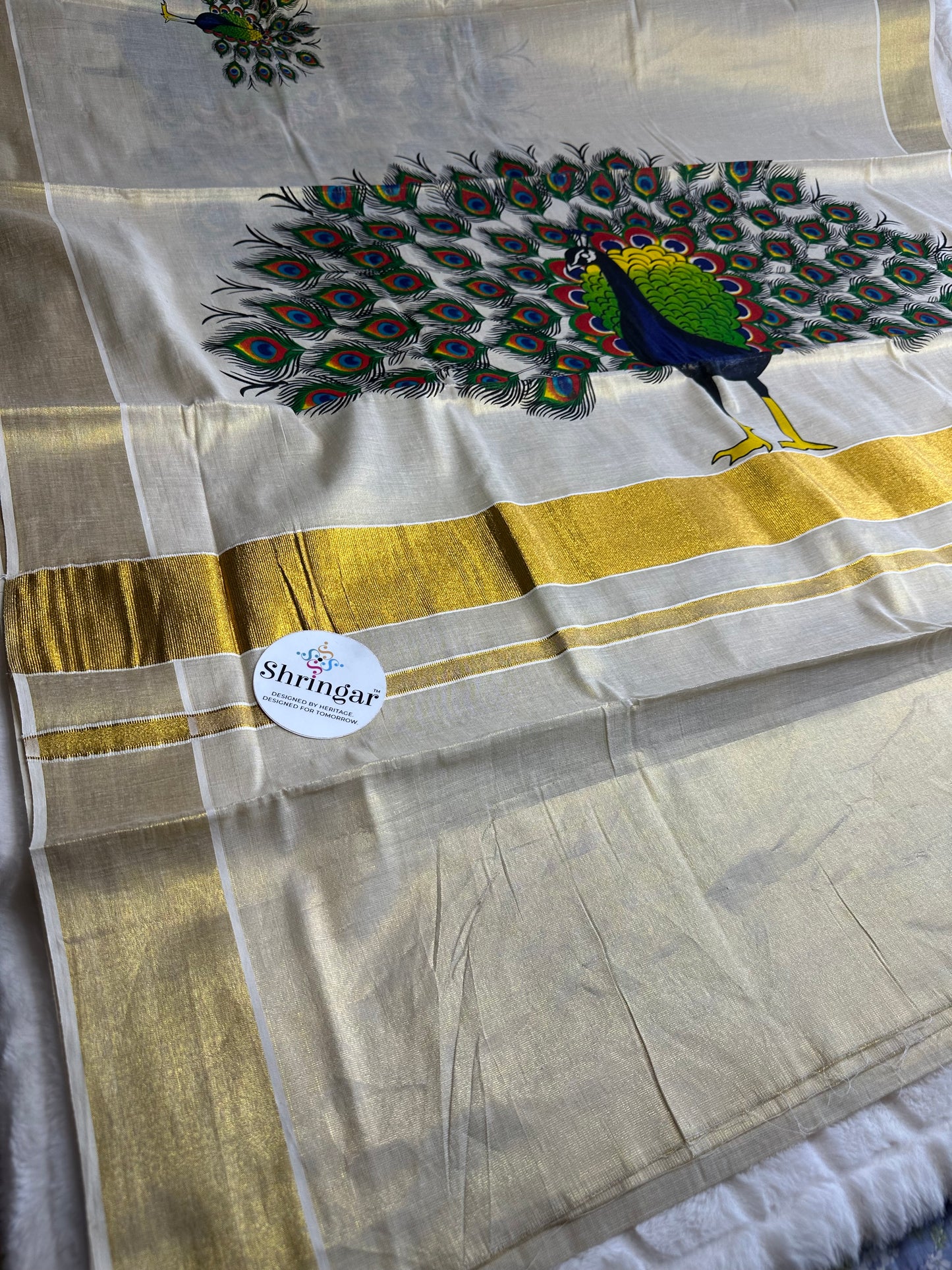 Kerala Saree with Blouse Fabric