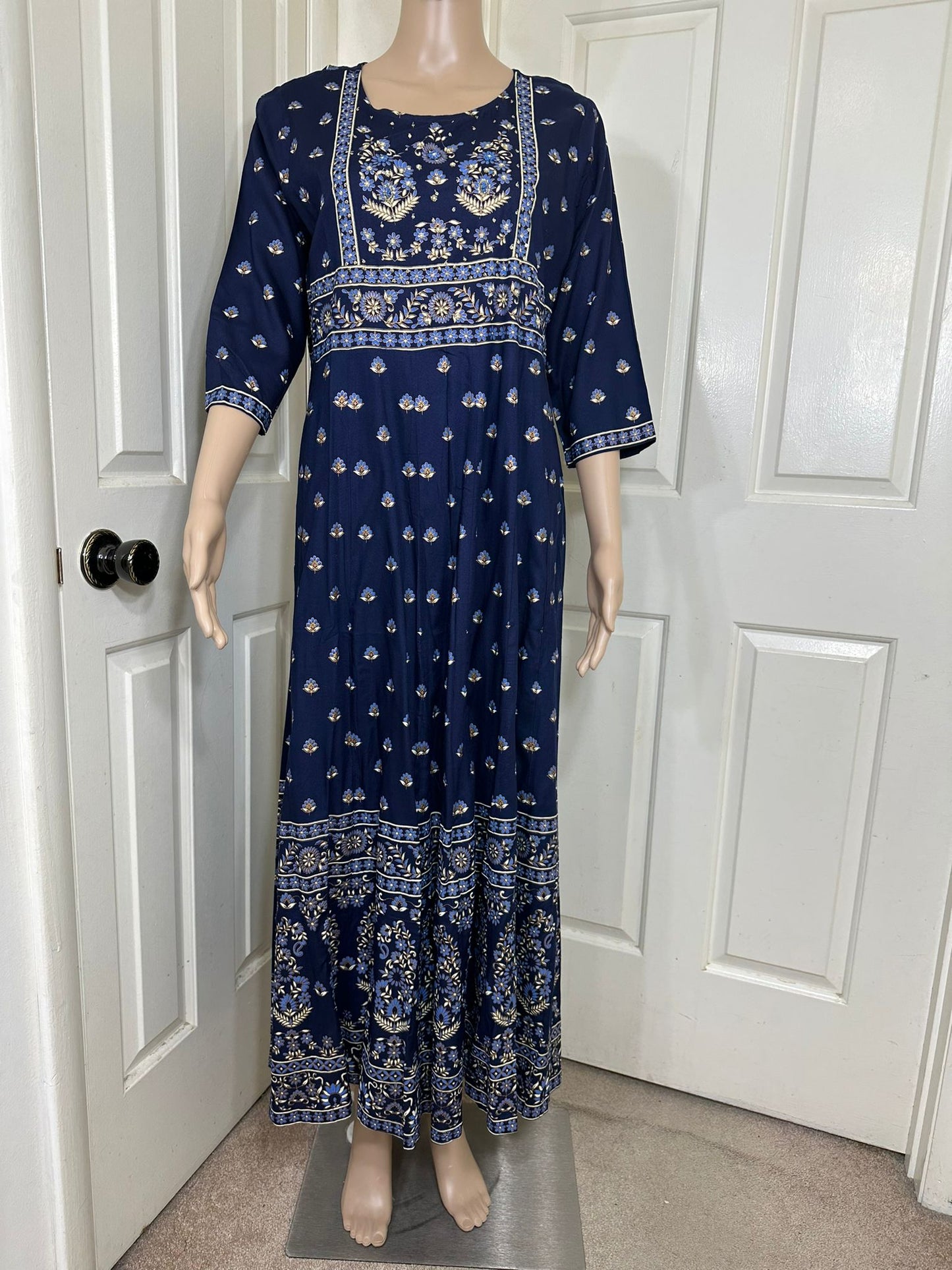 Beautiful Rayon kurti with stone work