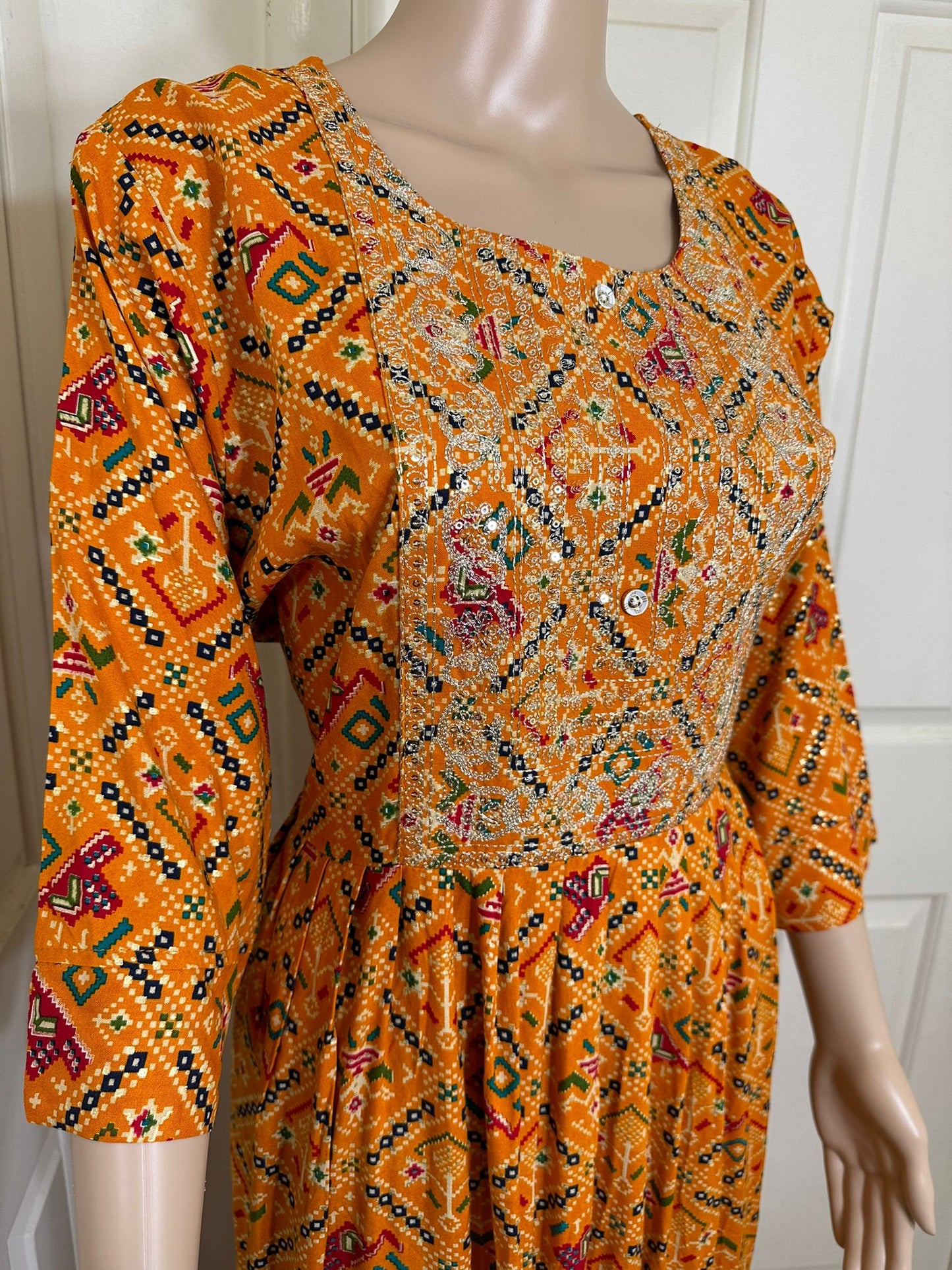 Beautiful Rayon kurti with sequins work