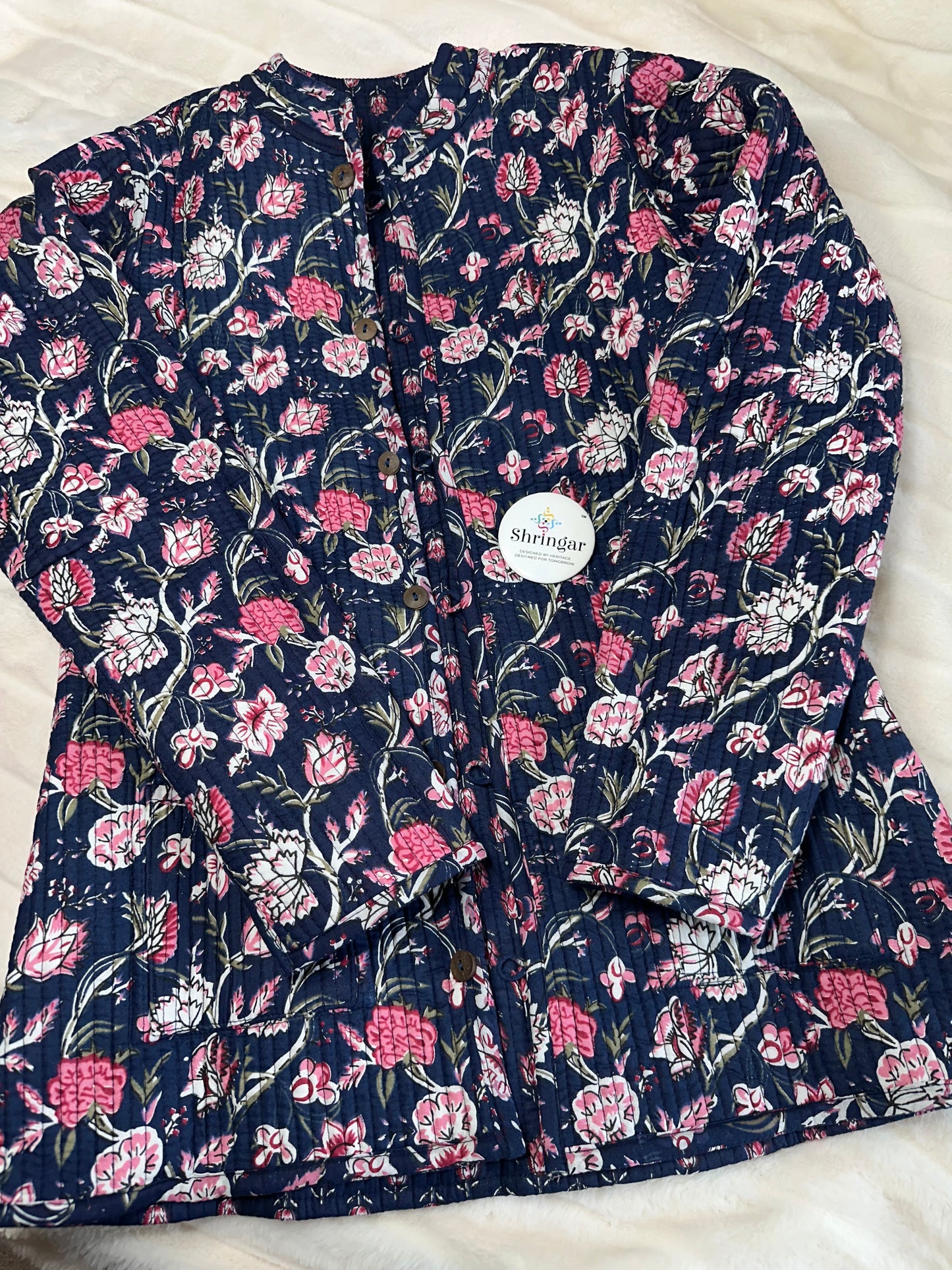 Blue Quilted Reversible Jacket