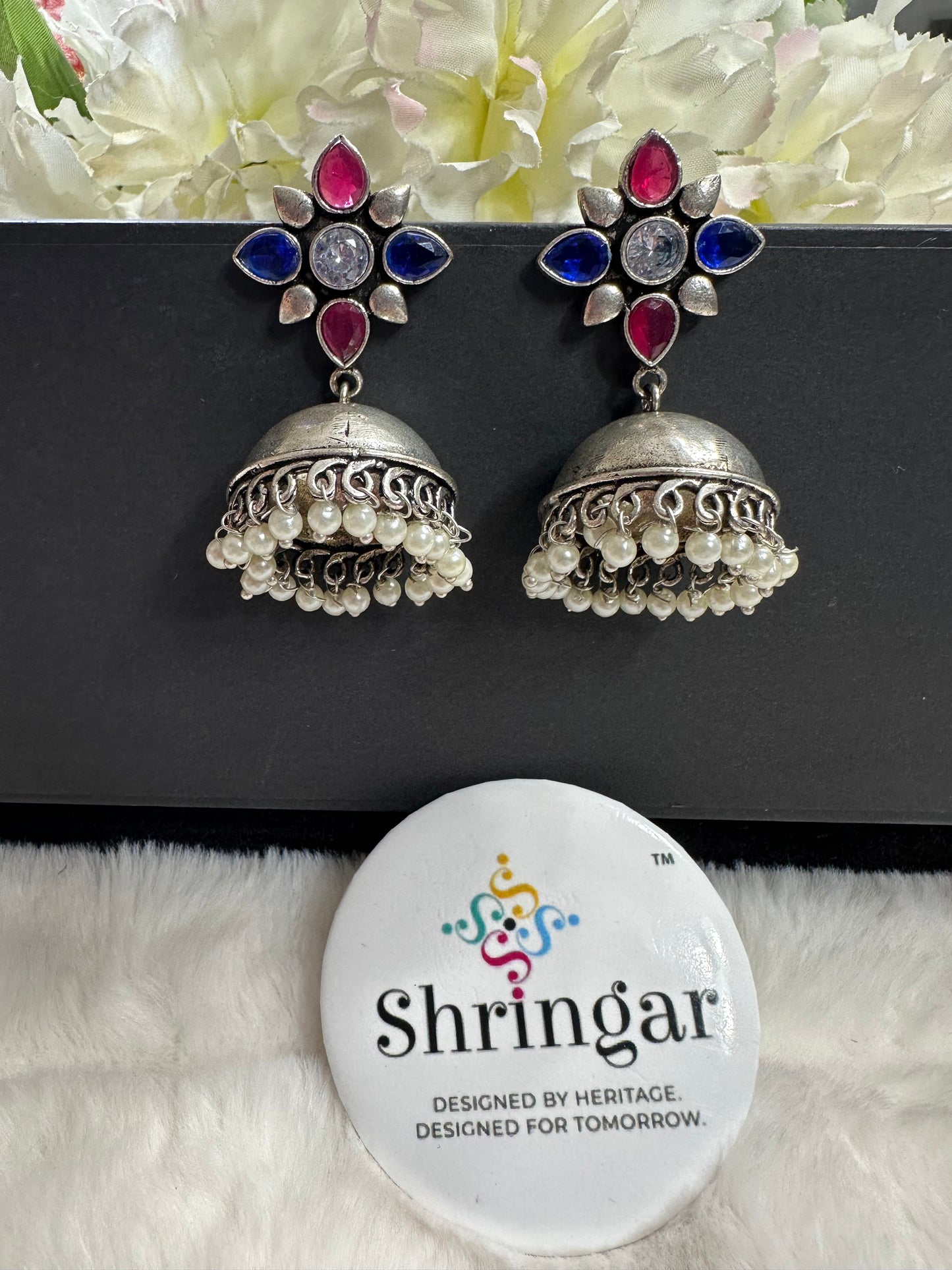 Multi floral jhumki