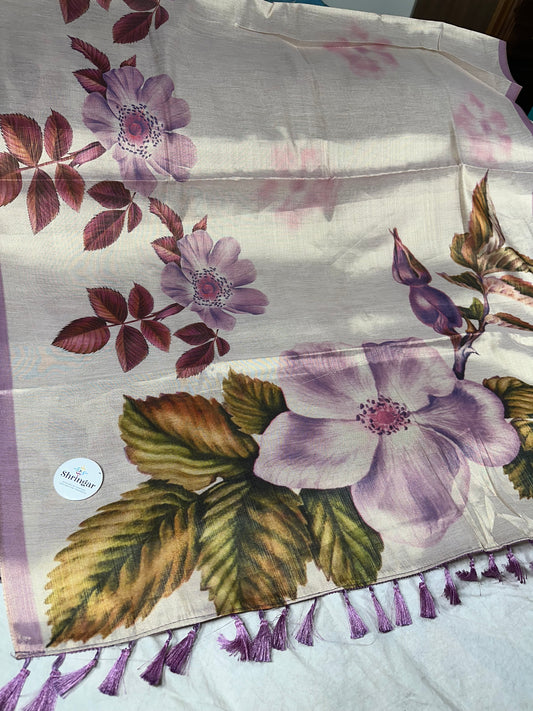 Floral Tissue Silk Saree