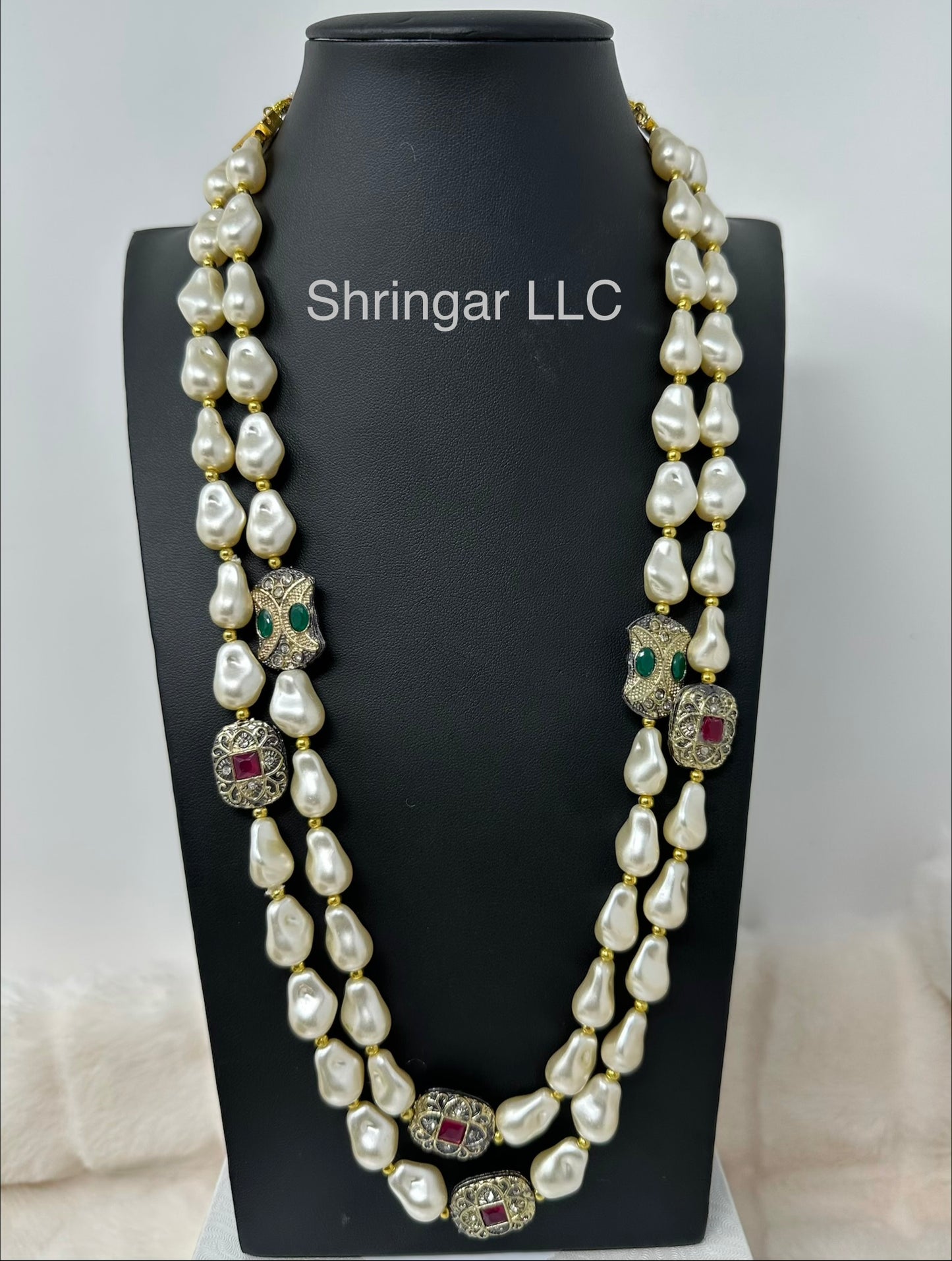 Shringar Royal Pearl & Antique Motif Set
