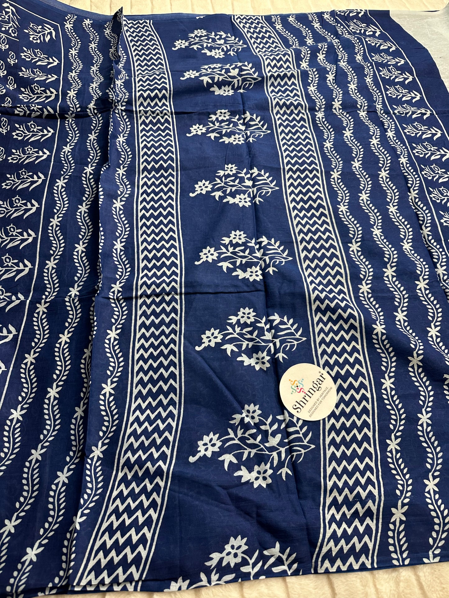 Pure Mulcotton Saree- Blue