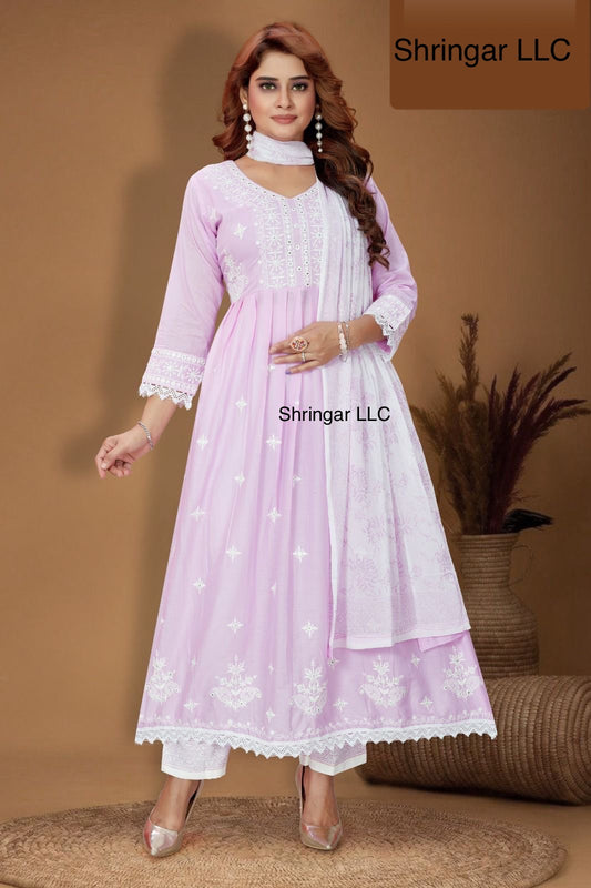 Soft Cotton Nyra cut Salwar Suit