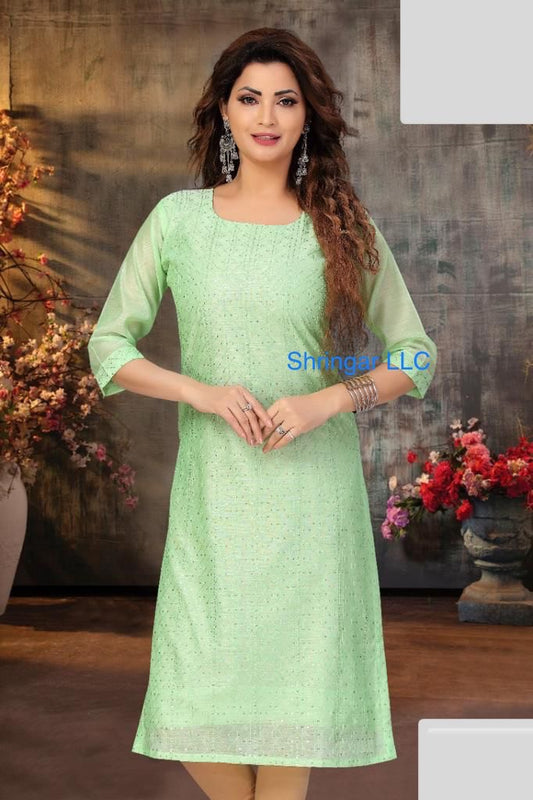 Chanderi Silk Kurti