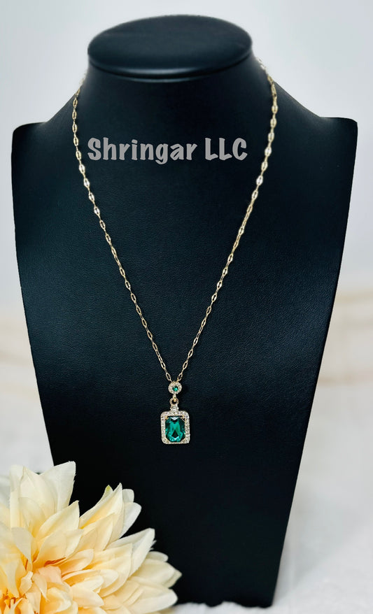The Emerald Regent Pendant Necklace