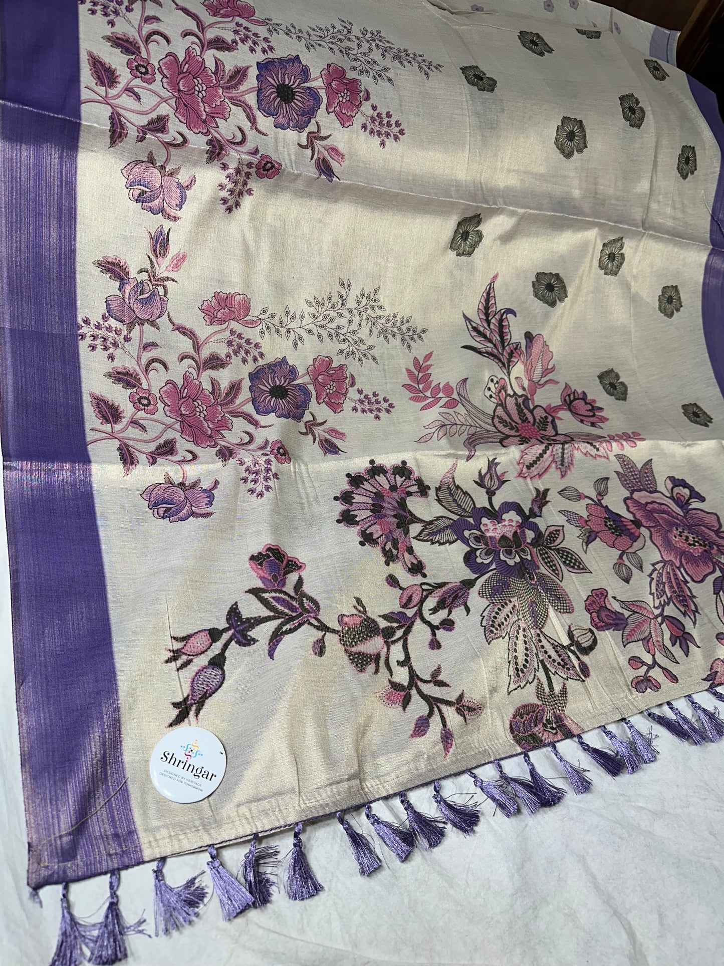 Floral Tissue Silk Saree