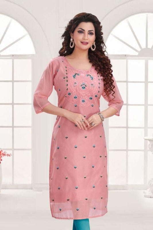 Chanderi Silk Kurti