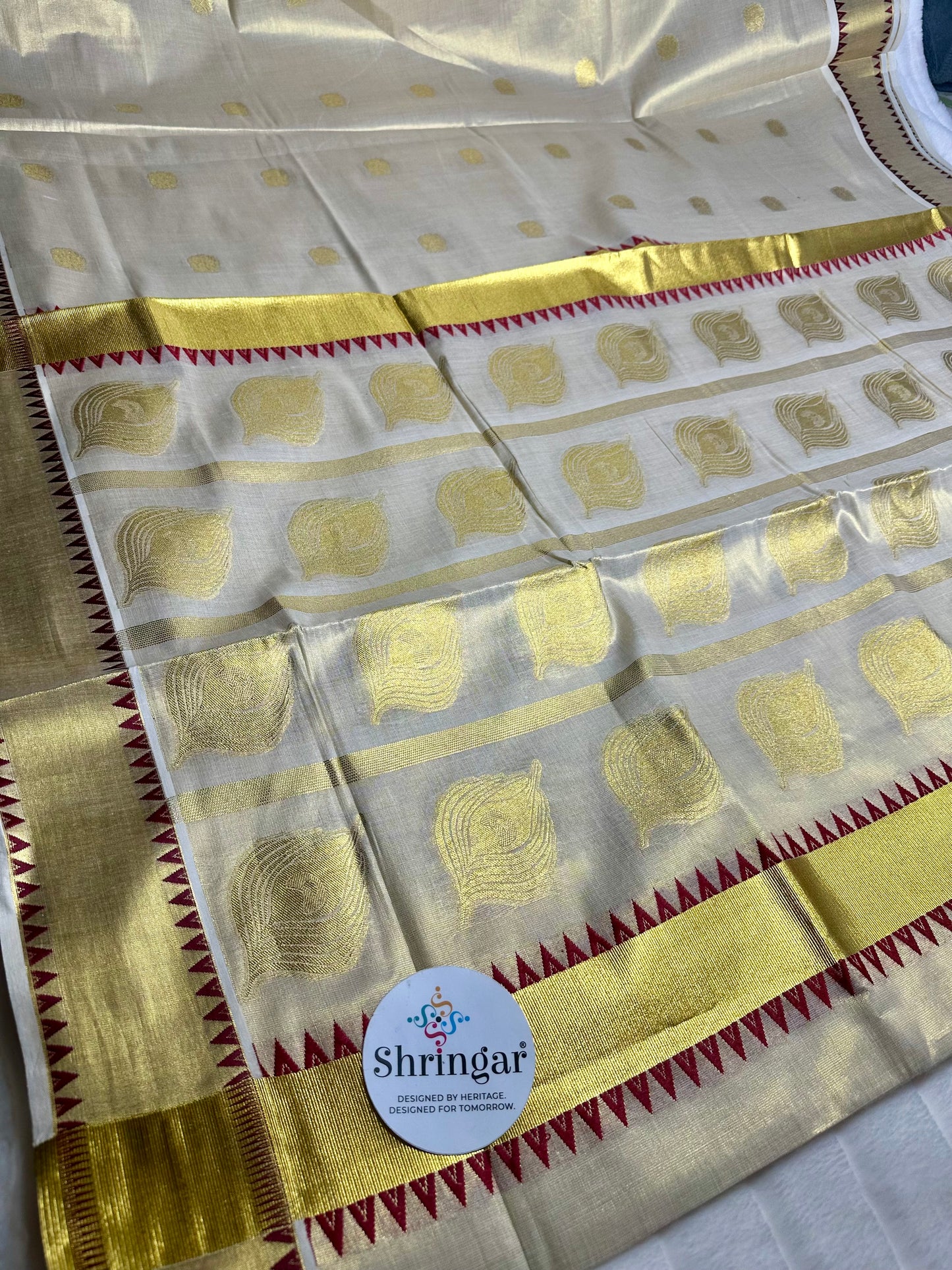 Kerala Kasavu Saree in Premium Handloom Finish