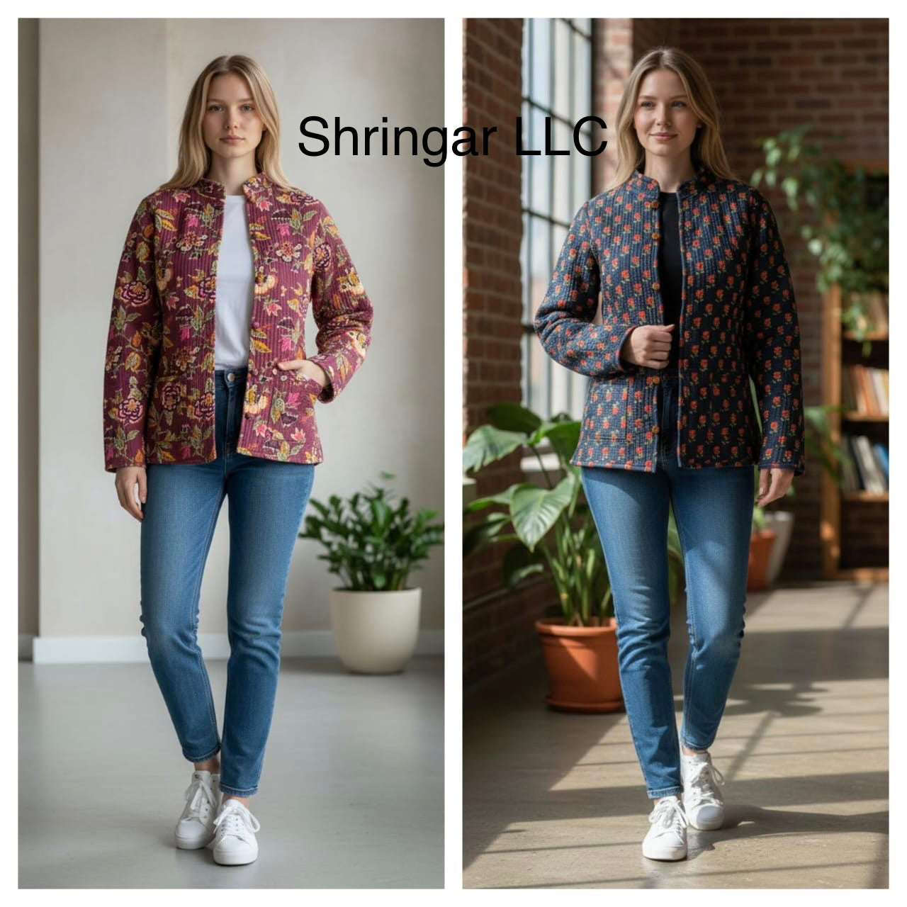 Burgundy Quilted Reversible Jacket