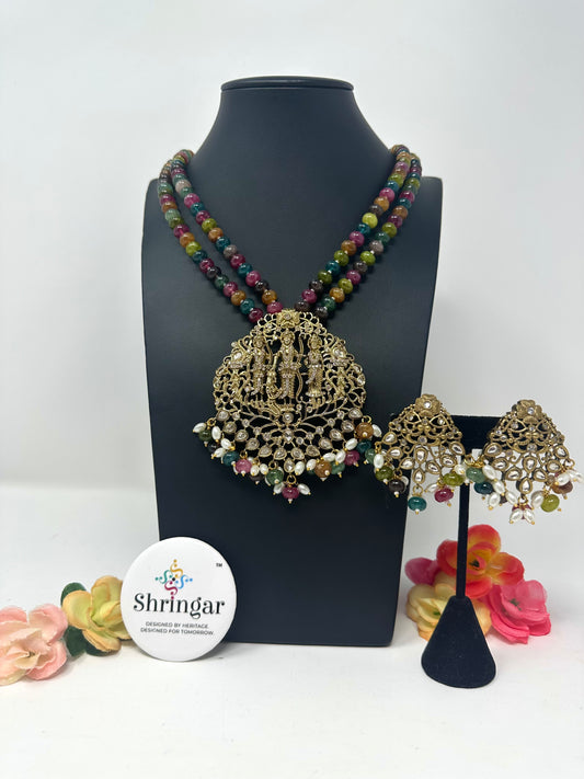 Beaded Ram parivar Necklace Set
