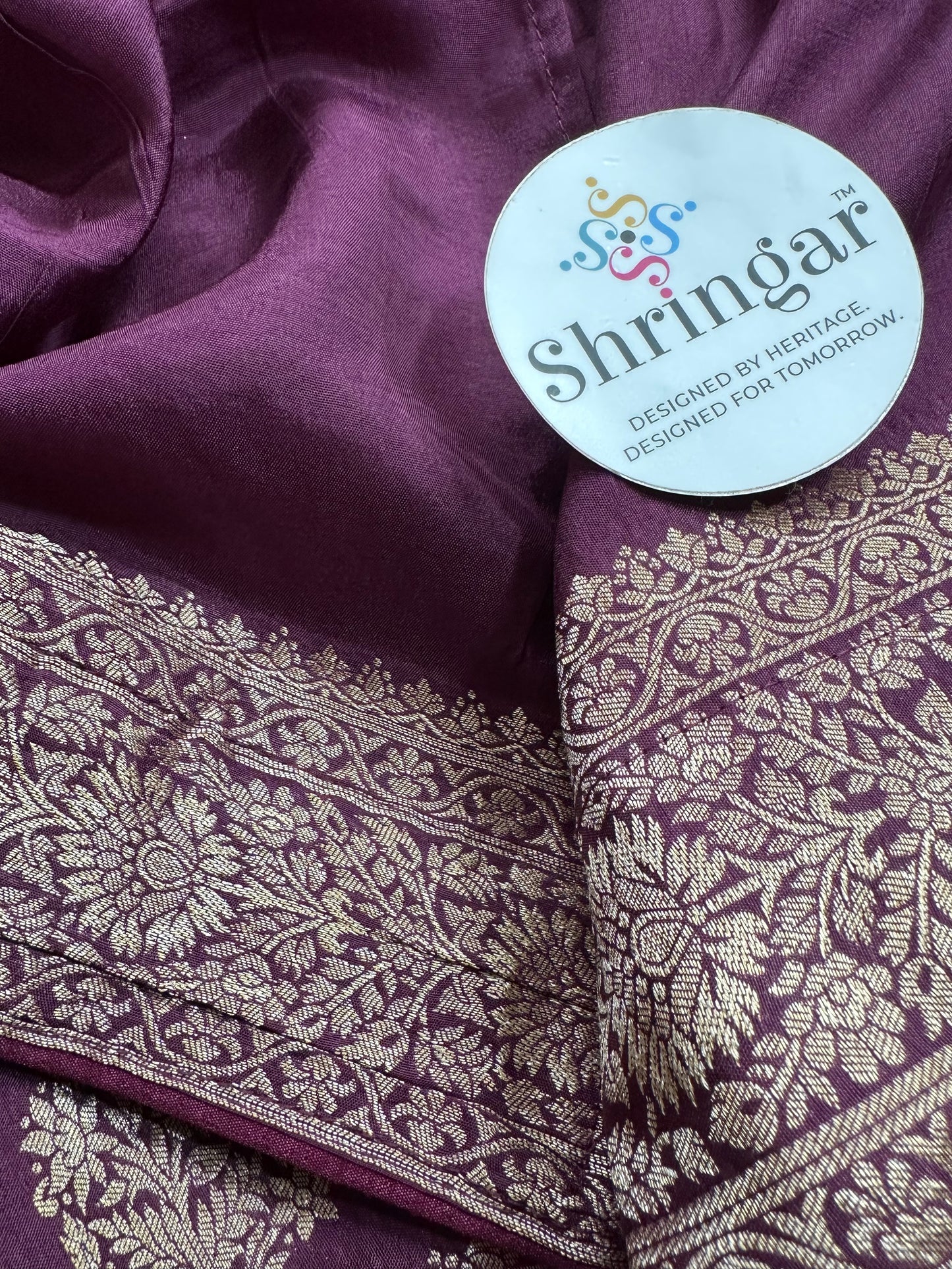 Pure Munga Silk Saree - Wine color