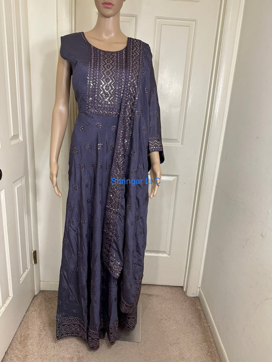 Gown with bottom and dupatta