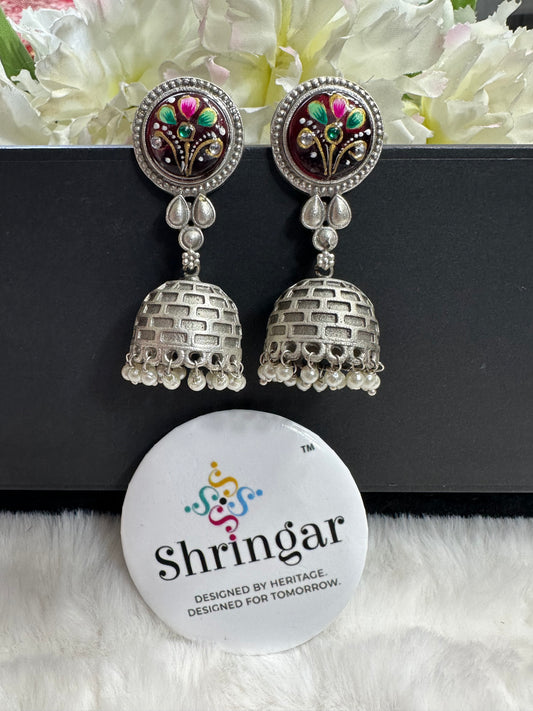 Meenakari jhumki