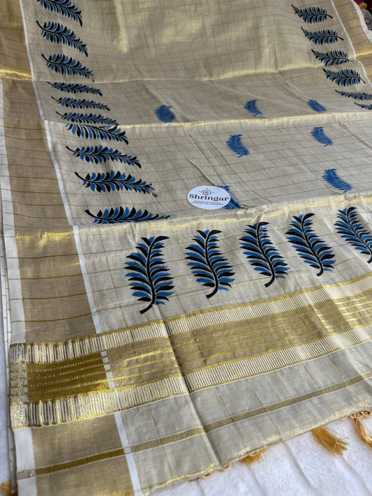 Kerala Saree with blouse fabric