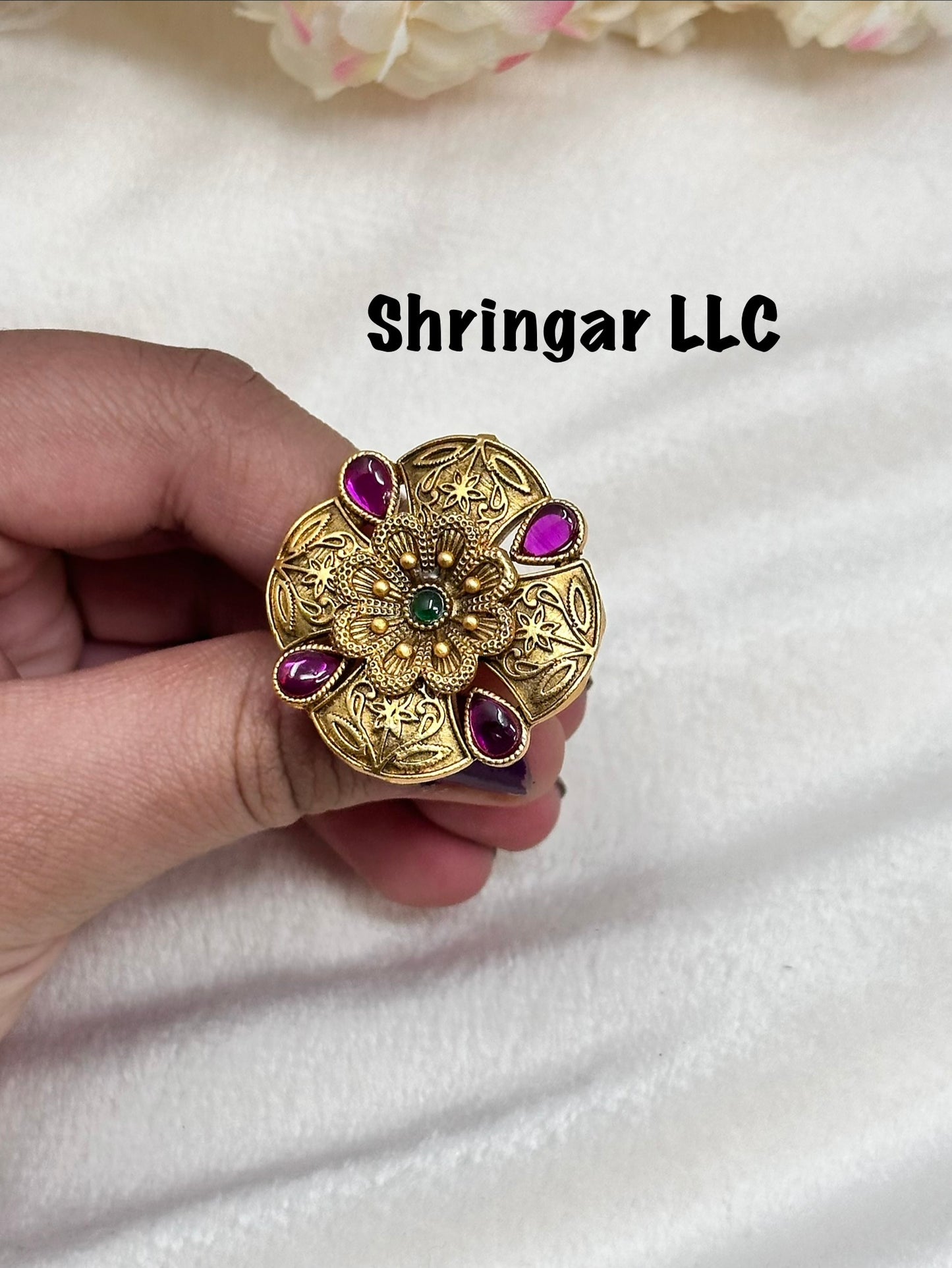 Mandala inspired finger ring