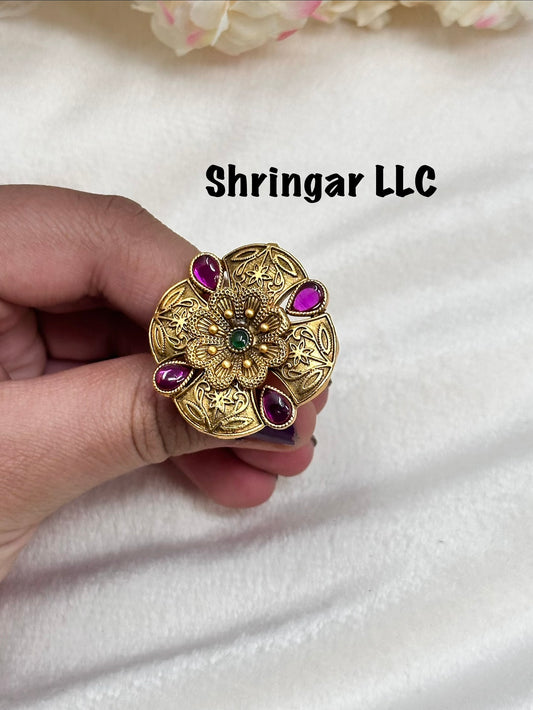 Mandala inspired finger ring