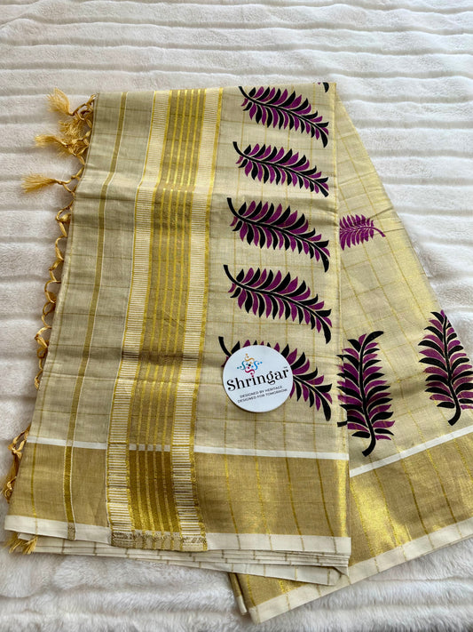 Kerala Saree with blouse fabric