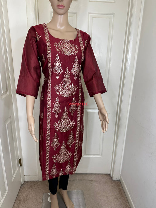 Chanderi Silk Kurti