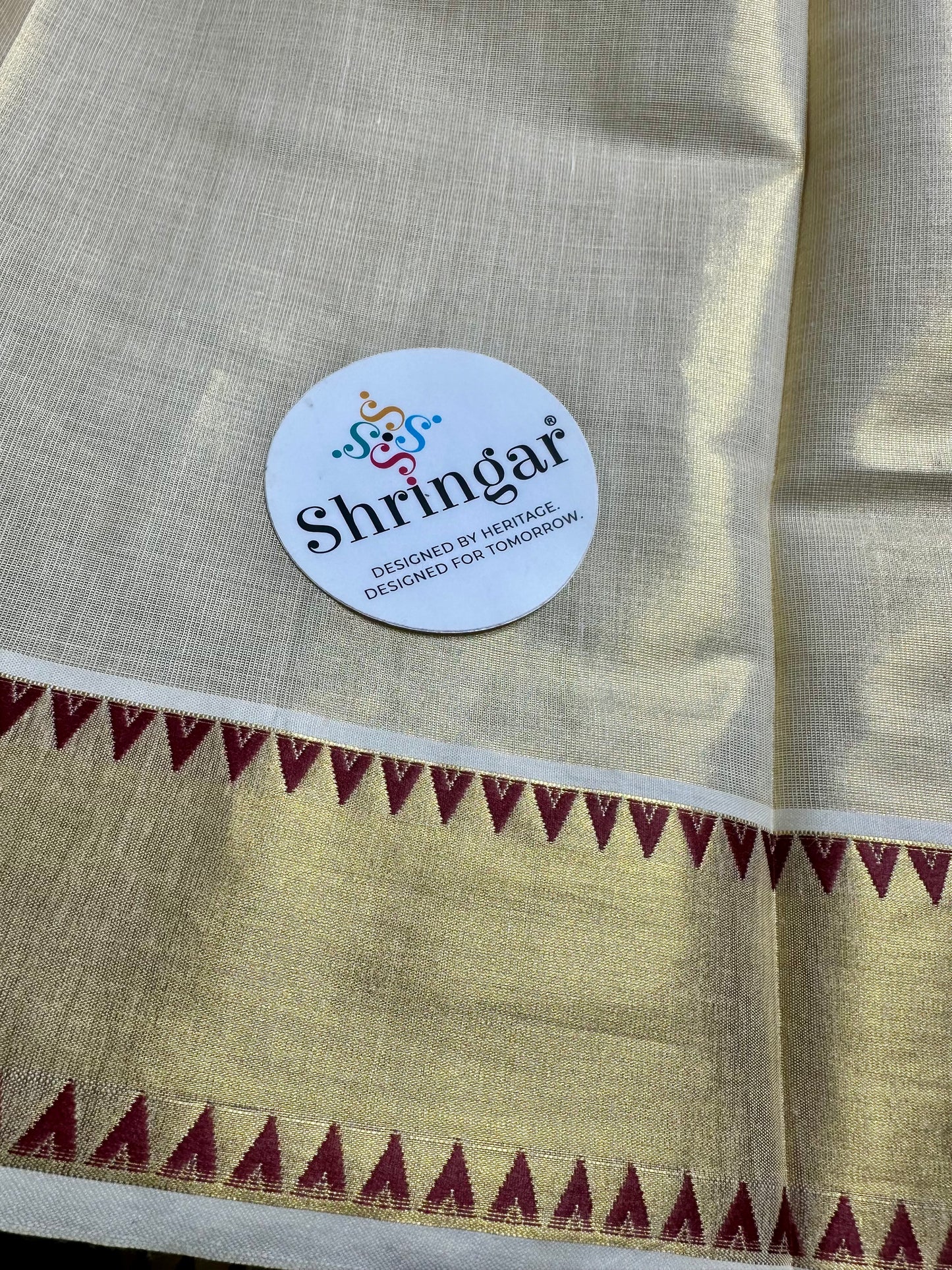 Kerala Kasavu Saree in Premium Handloom Finish