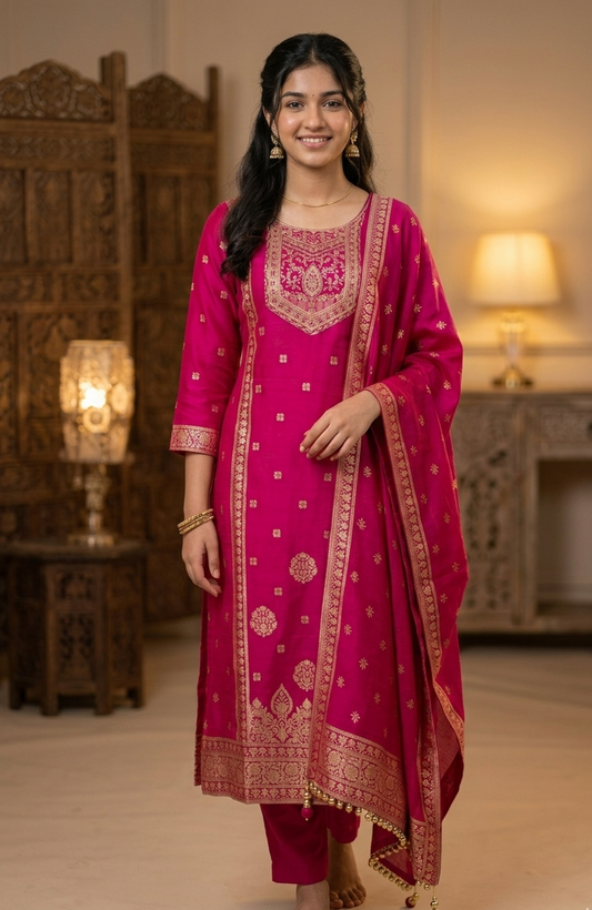 Pink Partywear Salwar Suit