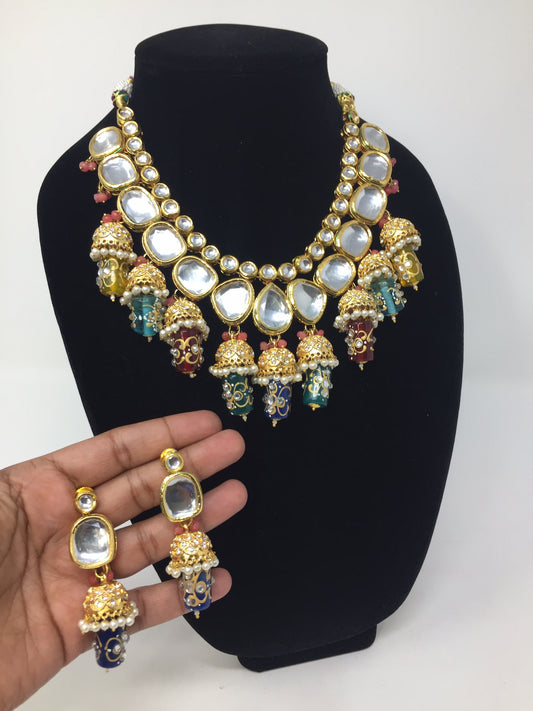 Kundan Necklace Earrings Set