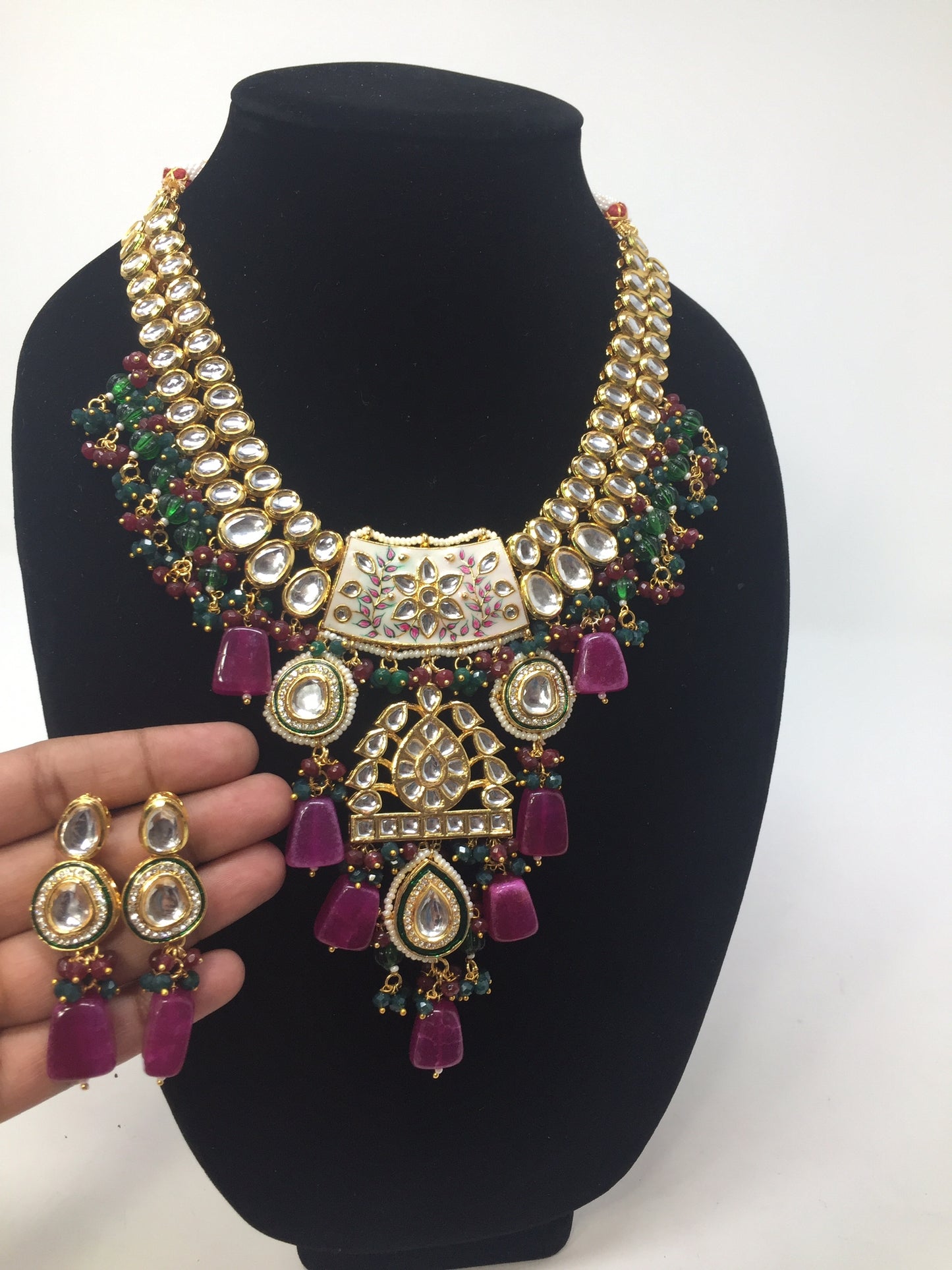 Kundan Necklace Earrings Set