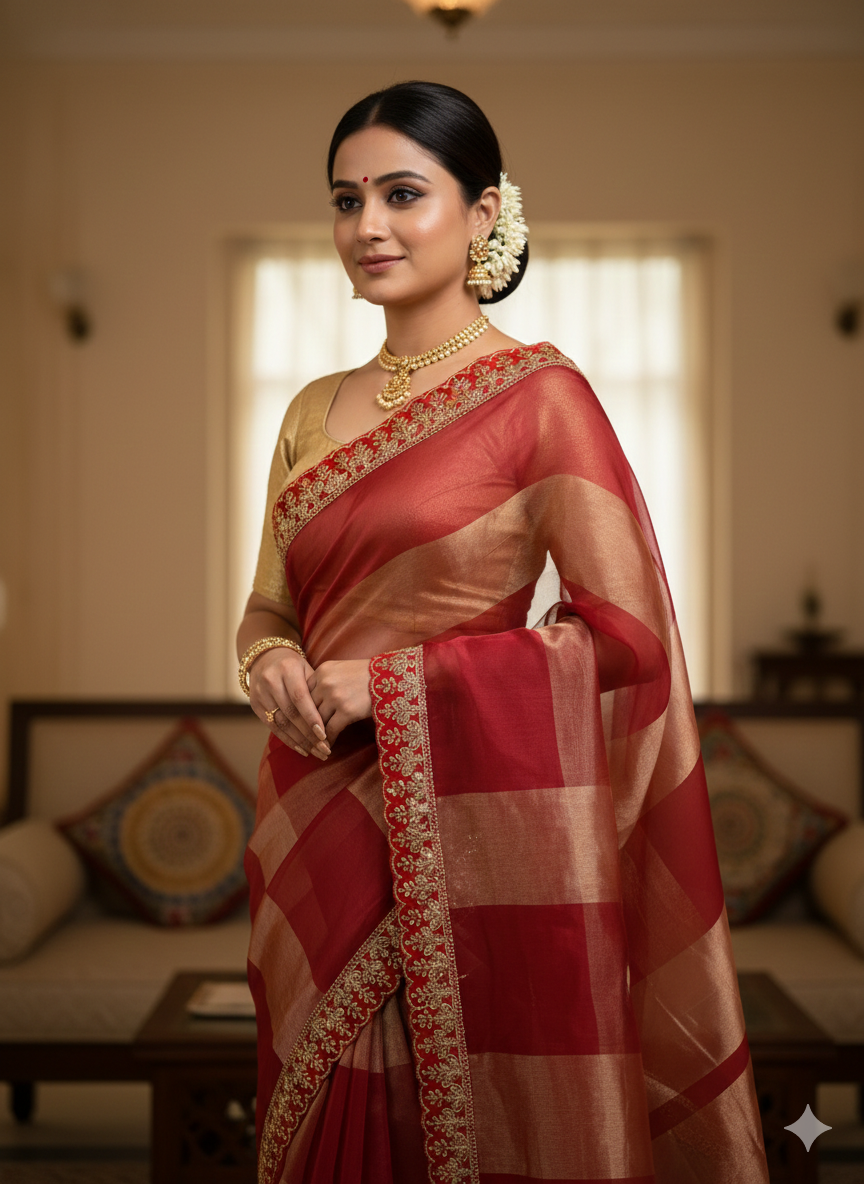 Pure Banarasi Tissue silk Saree