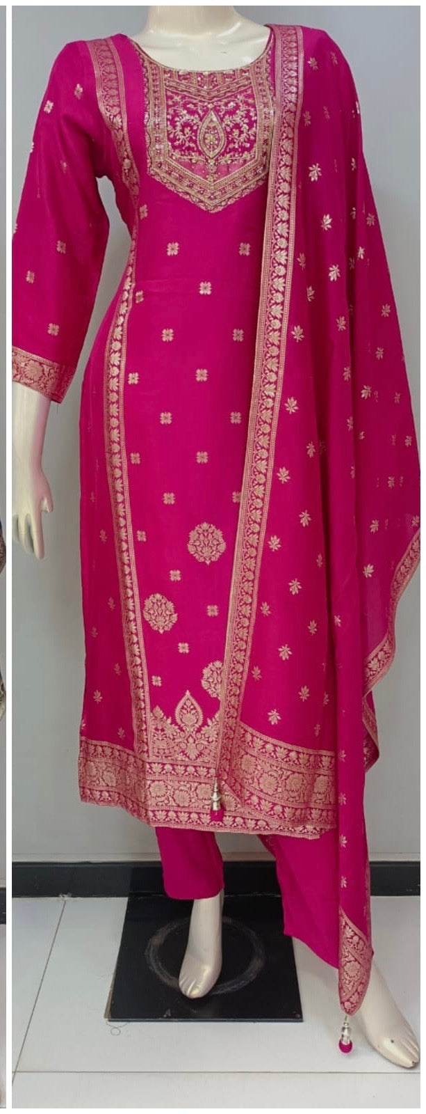 Pink Partywear Salwar Suit