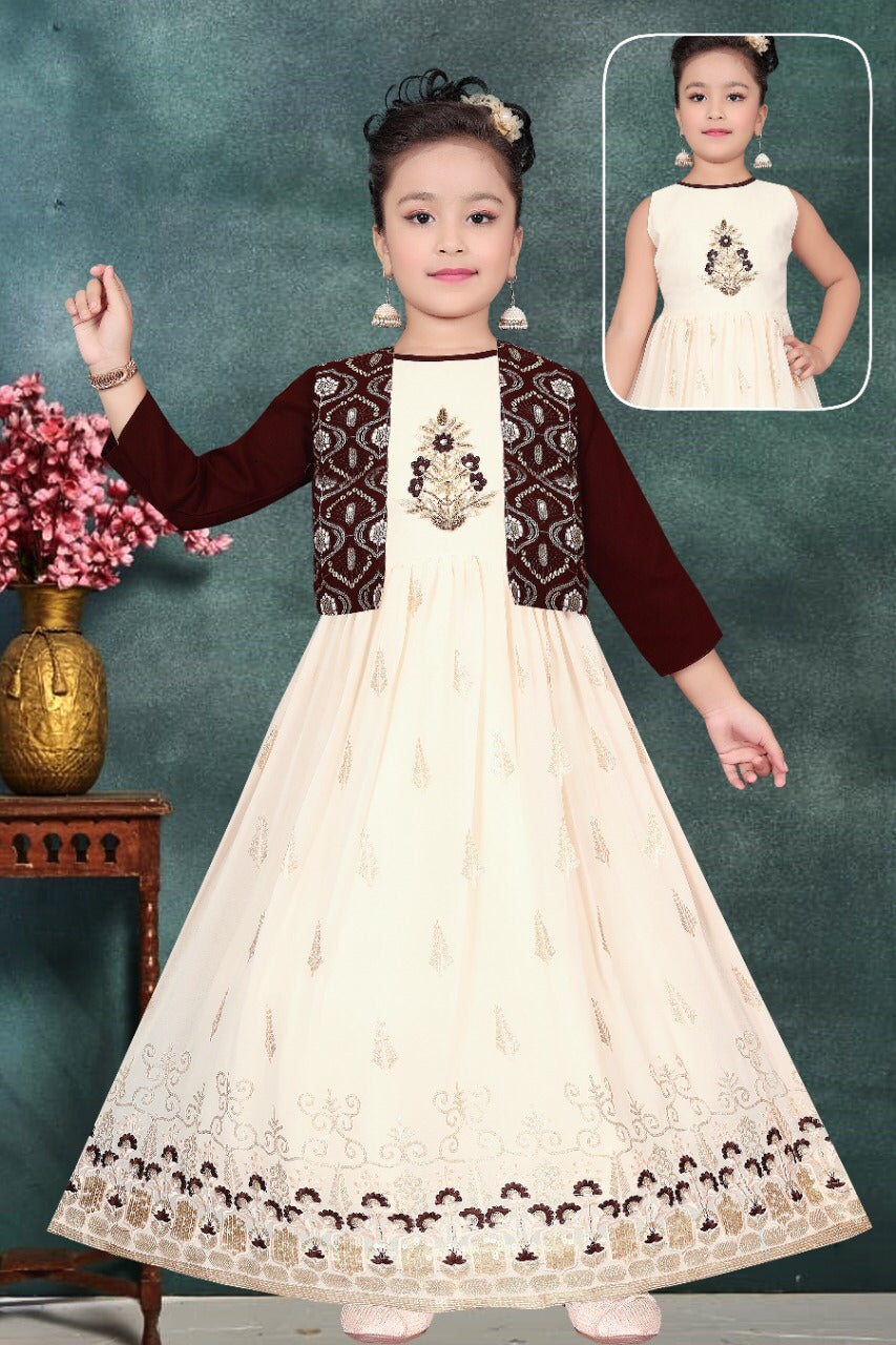 Kids gown with jacket