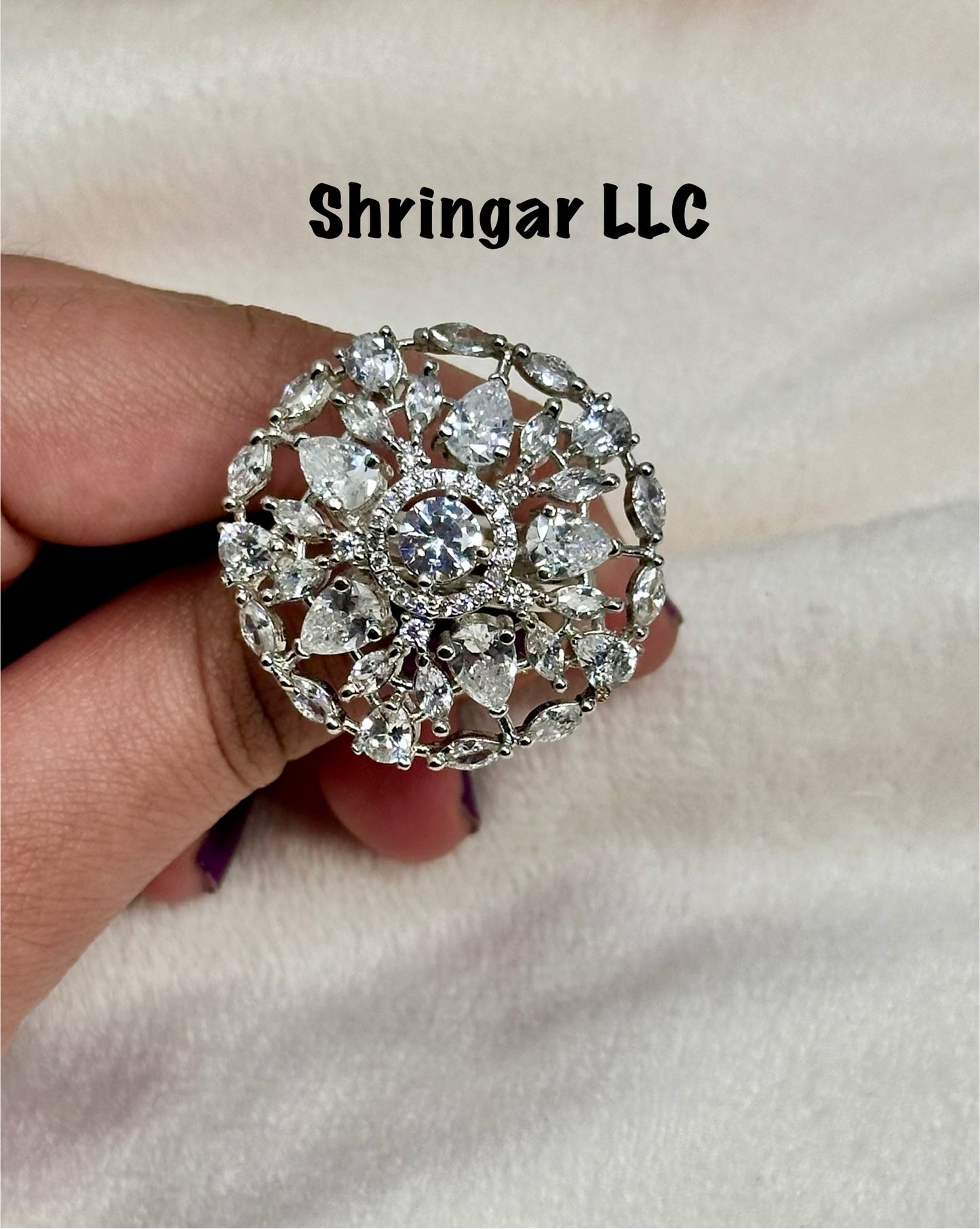 Radiant Bloom Statement Ring