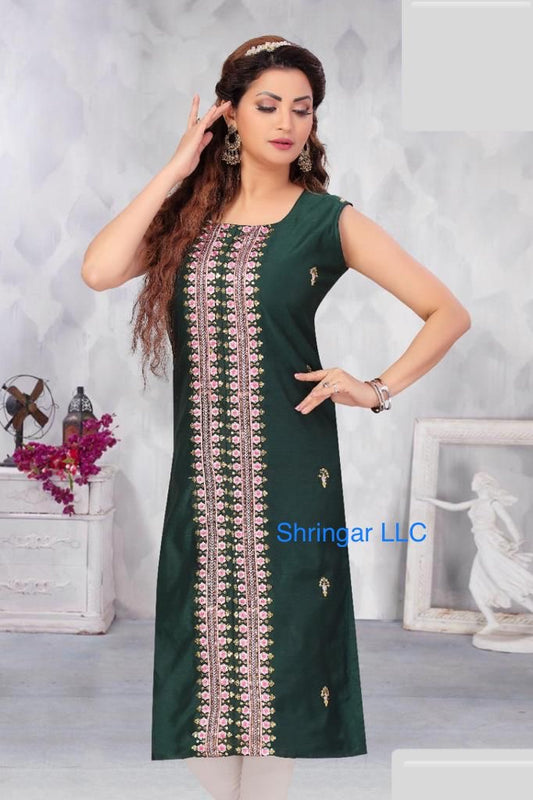 Chanderi Silk Kurti