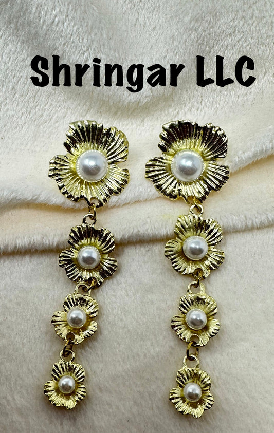 Pearl Floret Drops Earrings