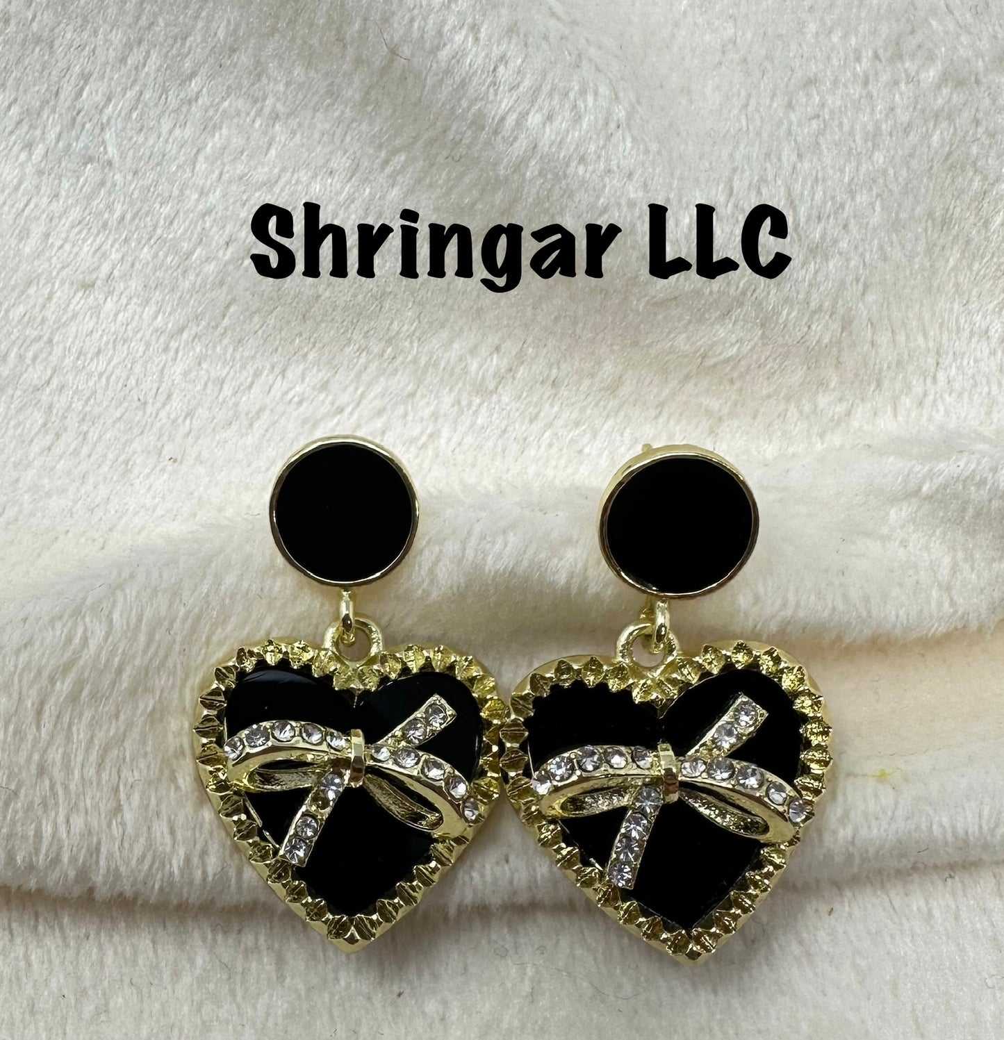 Black Heart Earrings