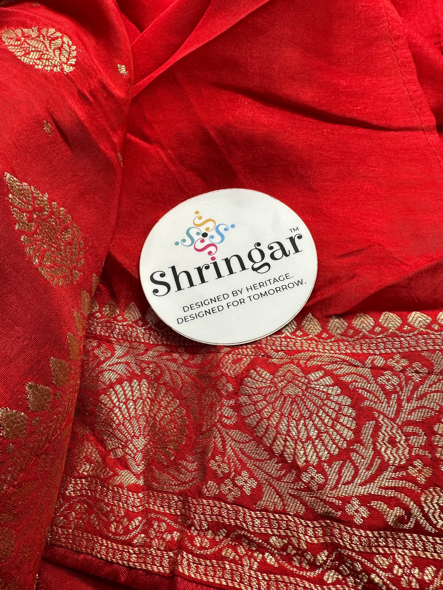Pure Munga Silk Saree-Red