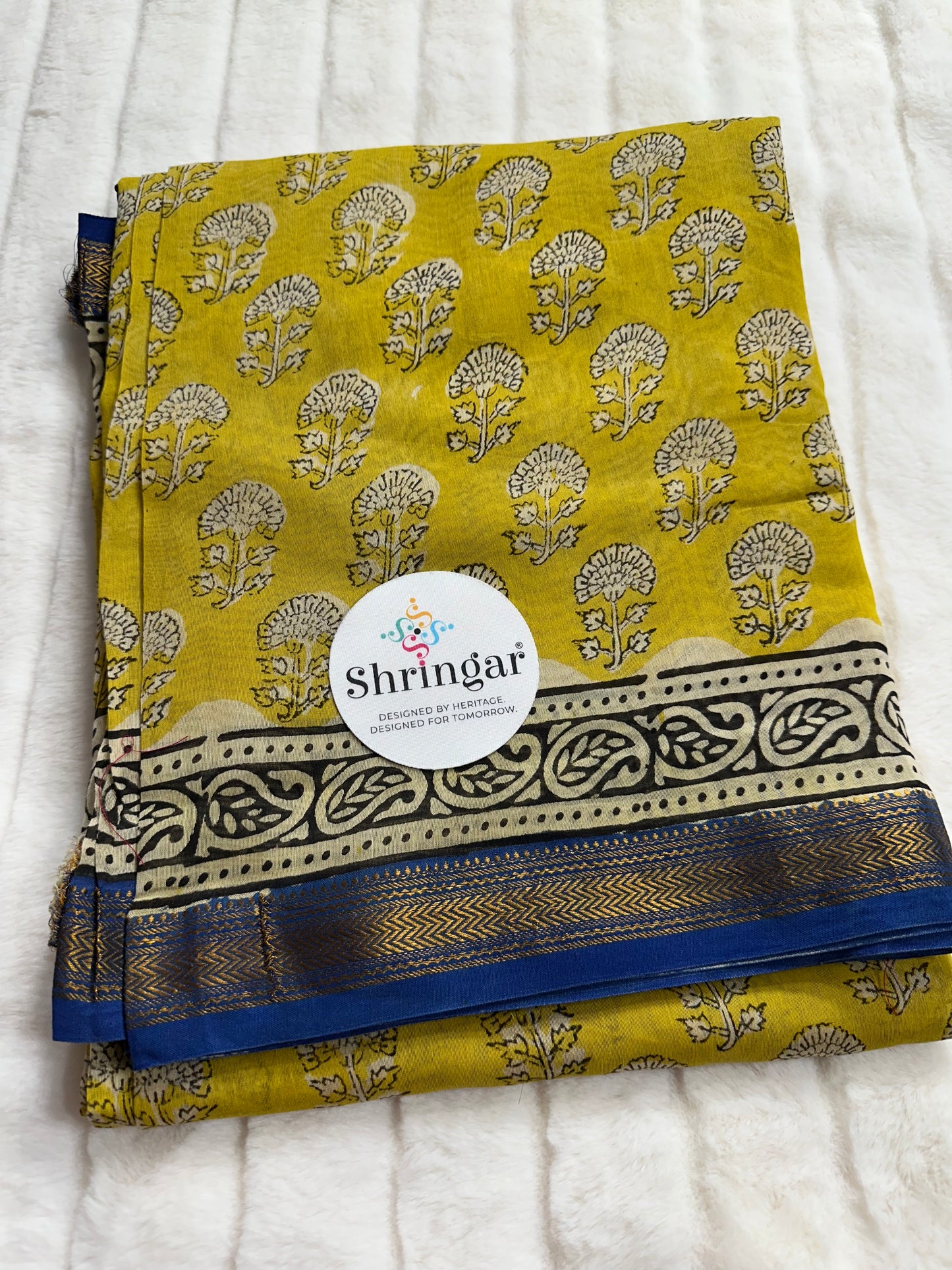 The Sahira Handblock Maheshwari Silk Saree