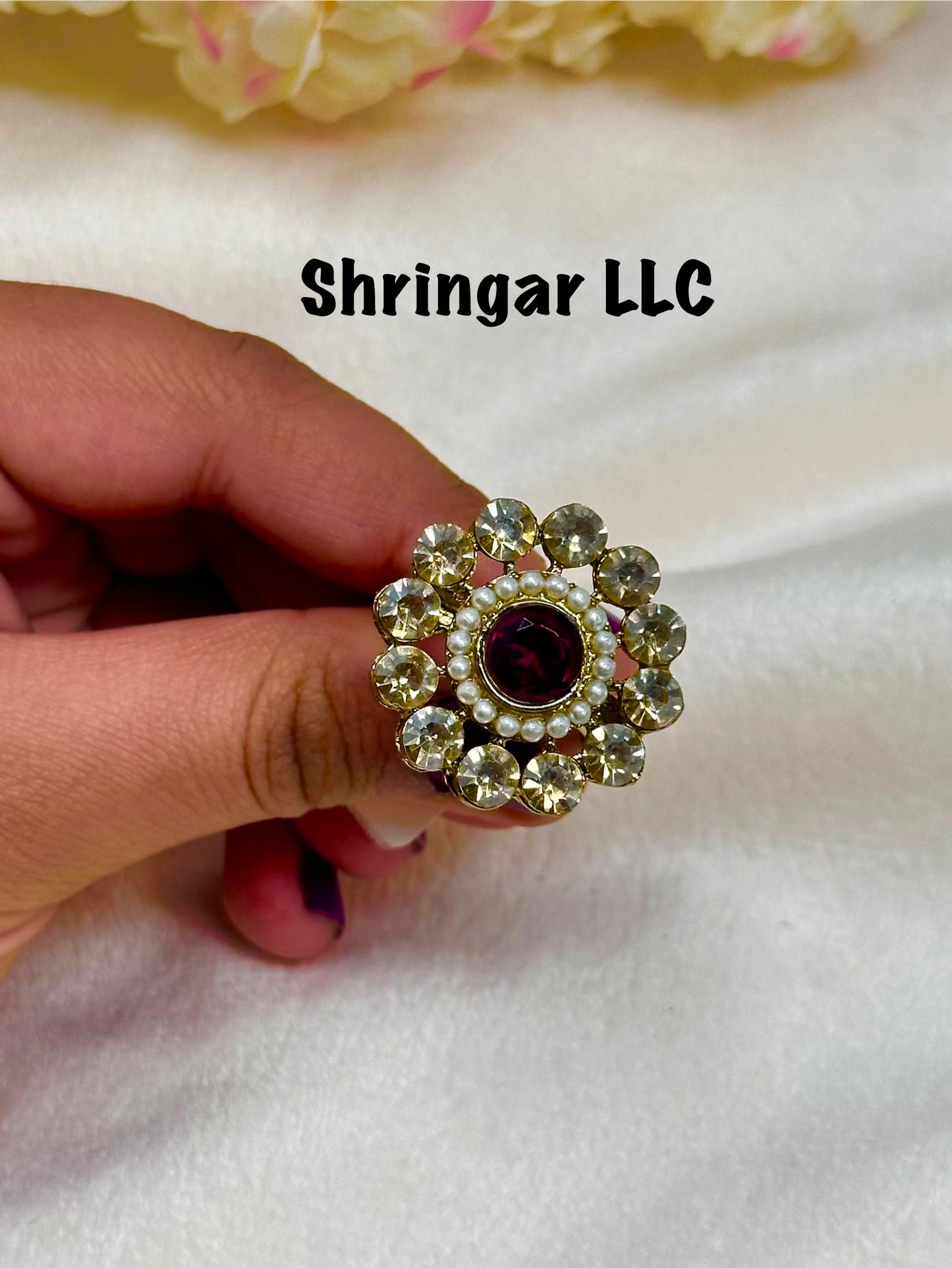 Floral Radiance Adjustable Ring