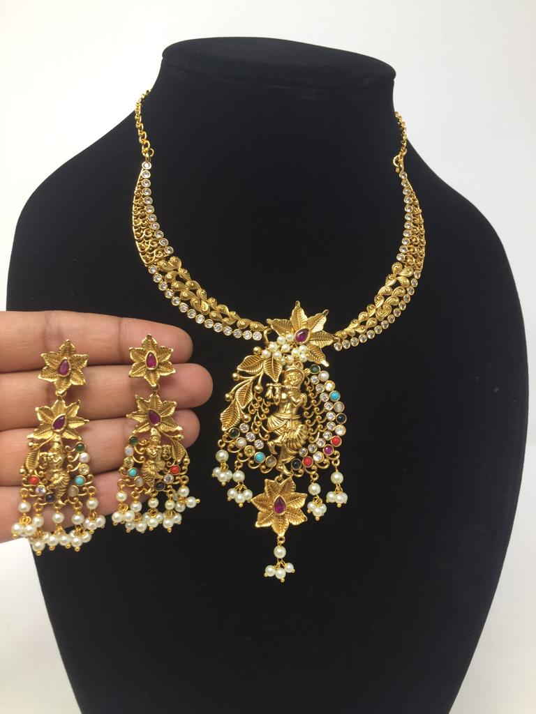 Beautiful Krishna Necklace Set