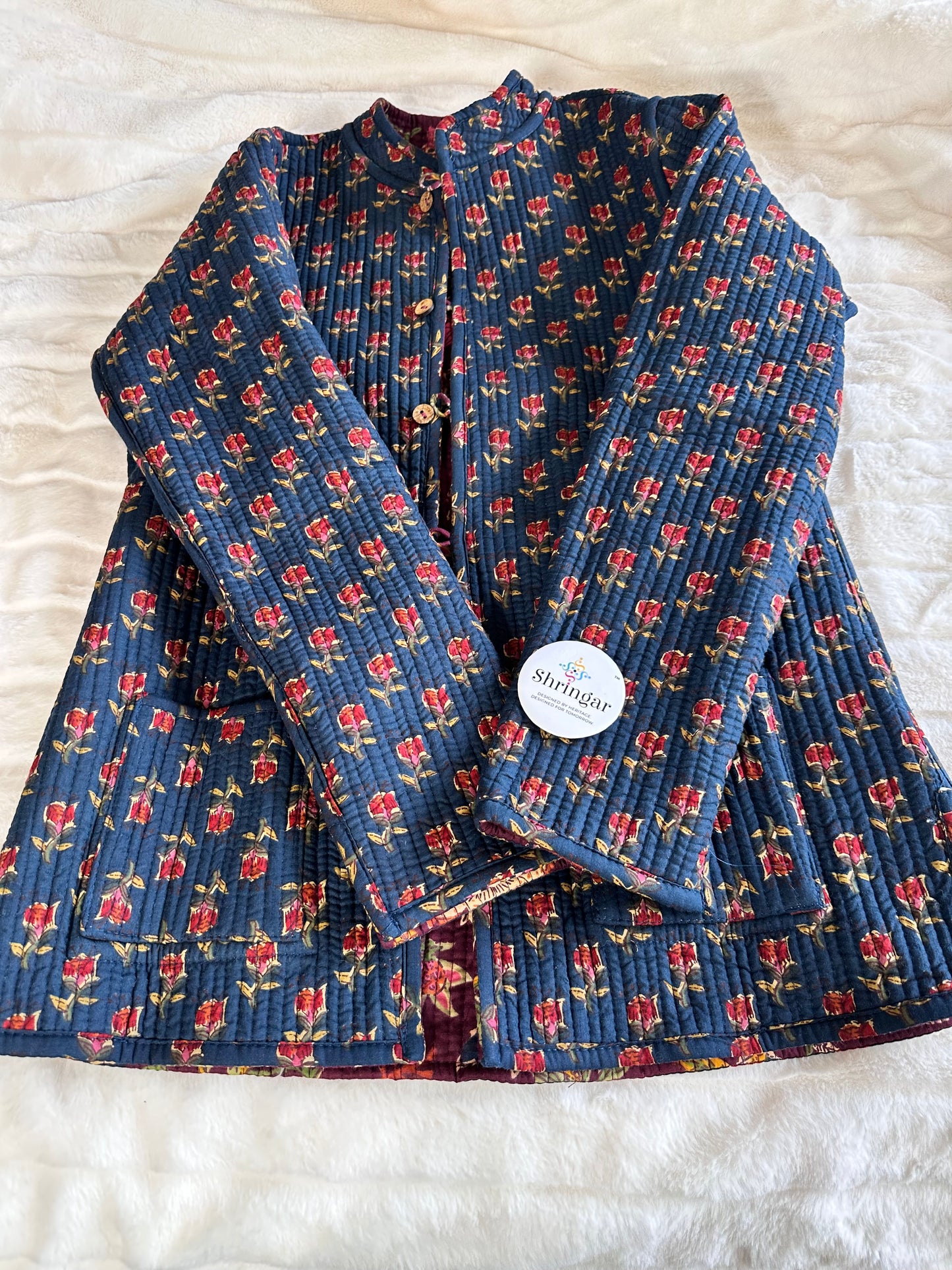 Burgundy Quilted Reversible Jacket