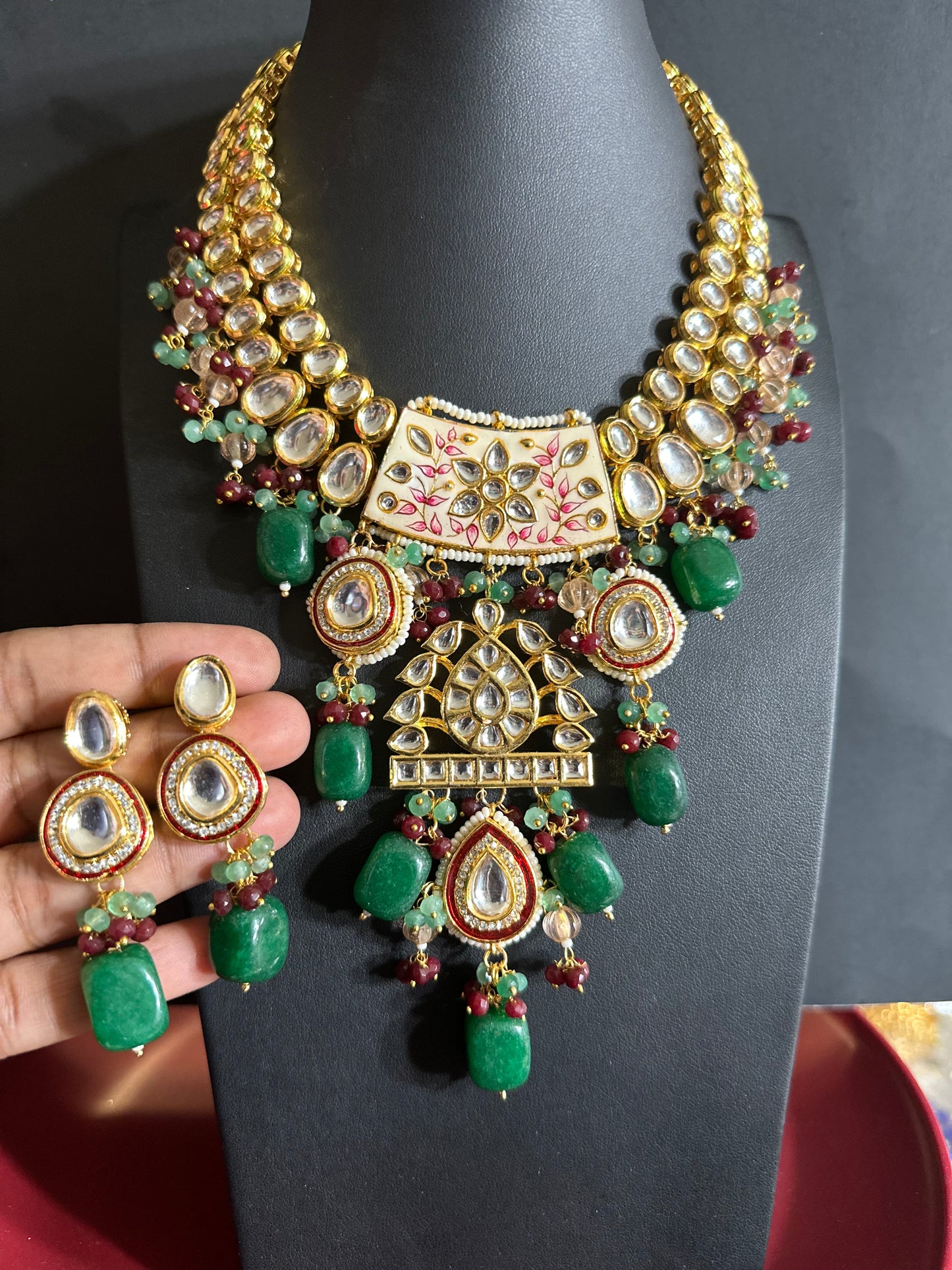 Kundan Necklace Earrings Set